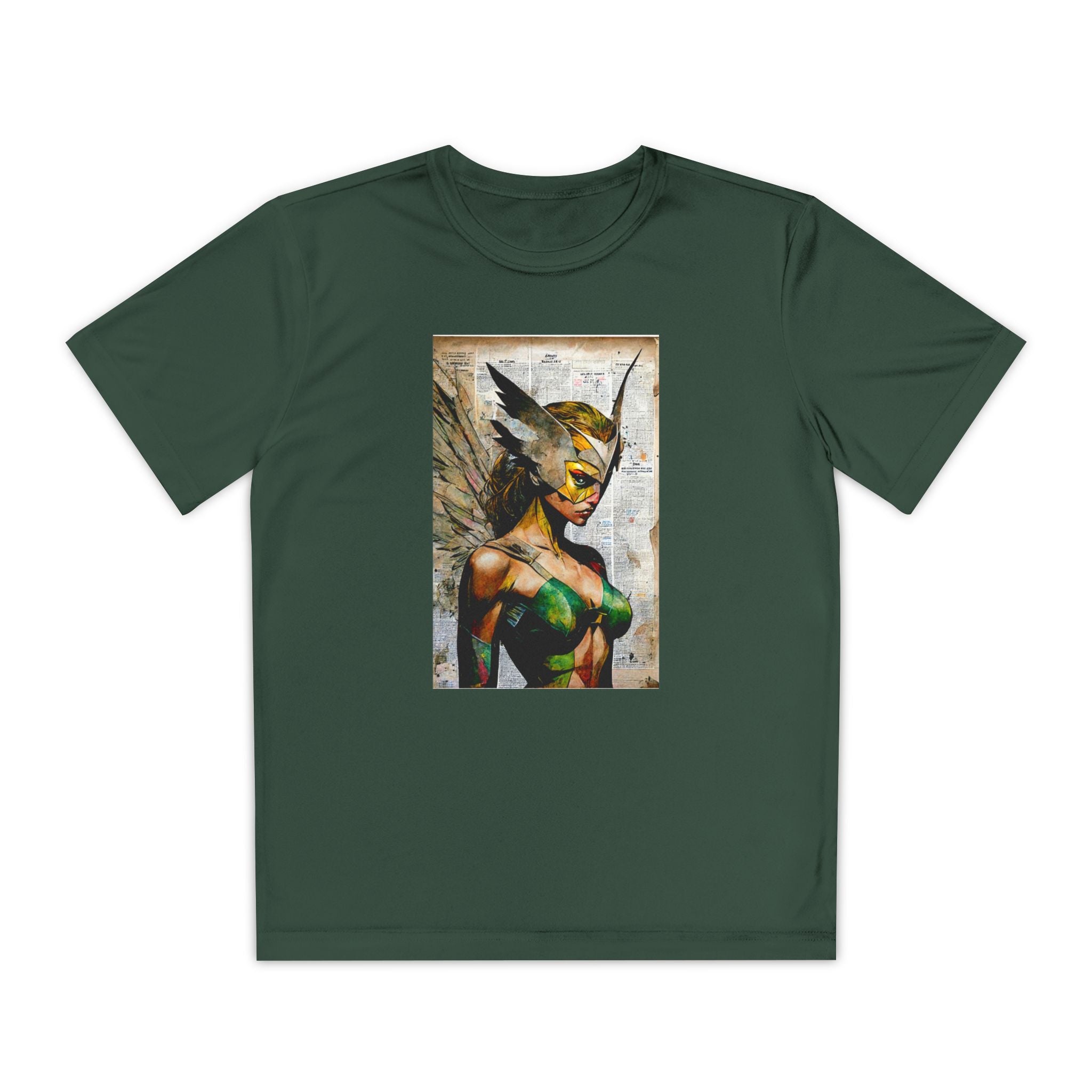 Superhero Youth T-Shirt Sports Graphic Tee, Cool Athletic Shirt for Kids