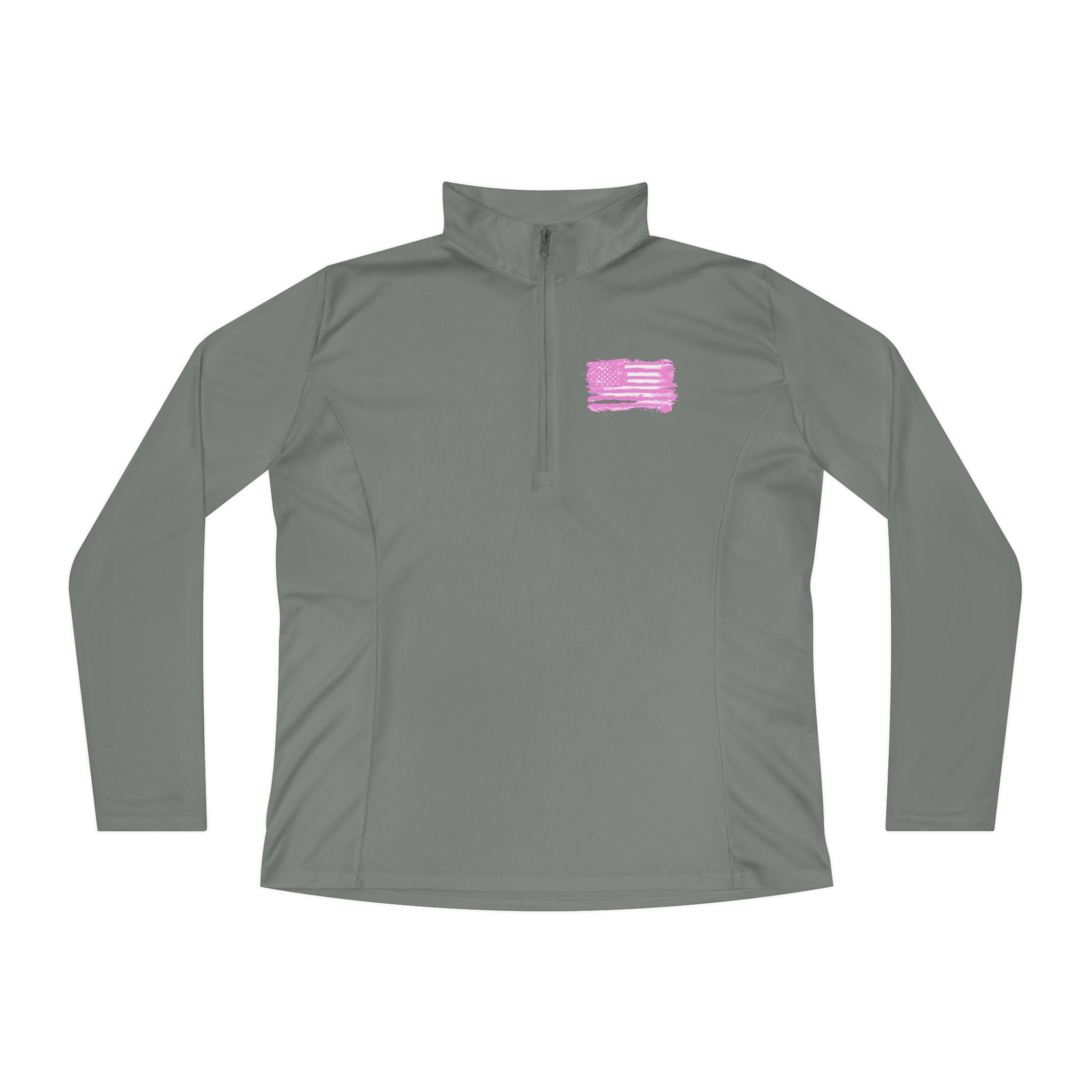 Ladies Quarter-Zip Pullover with Motivational Running Design, Athletic Apparel, Activewear, Sportswear, Fitness Gift, Running Top