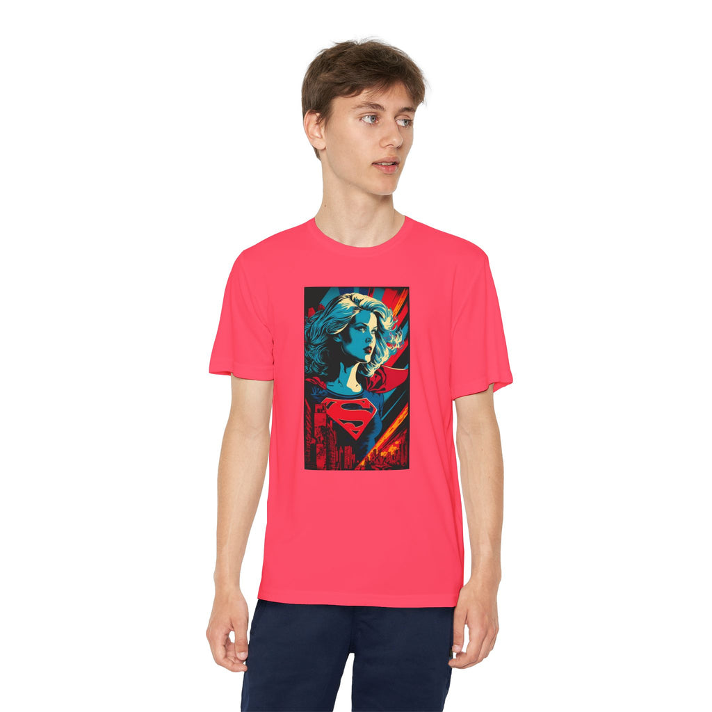 Superhero Youth T-Shirt Sports Graphic Tee, Cool Athletic Shirt for Kids