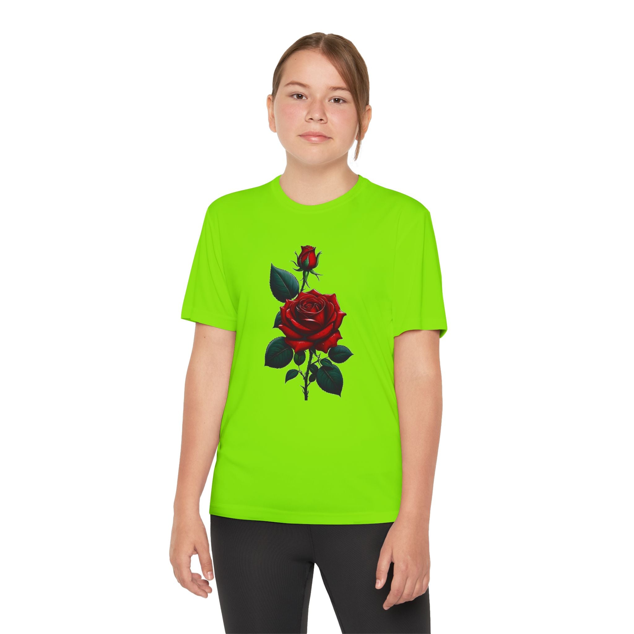 Flower Youth Tshirt, Girls Floral Tee, Kids Spring Shirt, Children's Botanical Top, Teen Blossom T-Shirt
