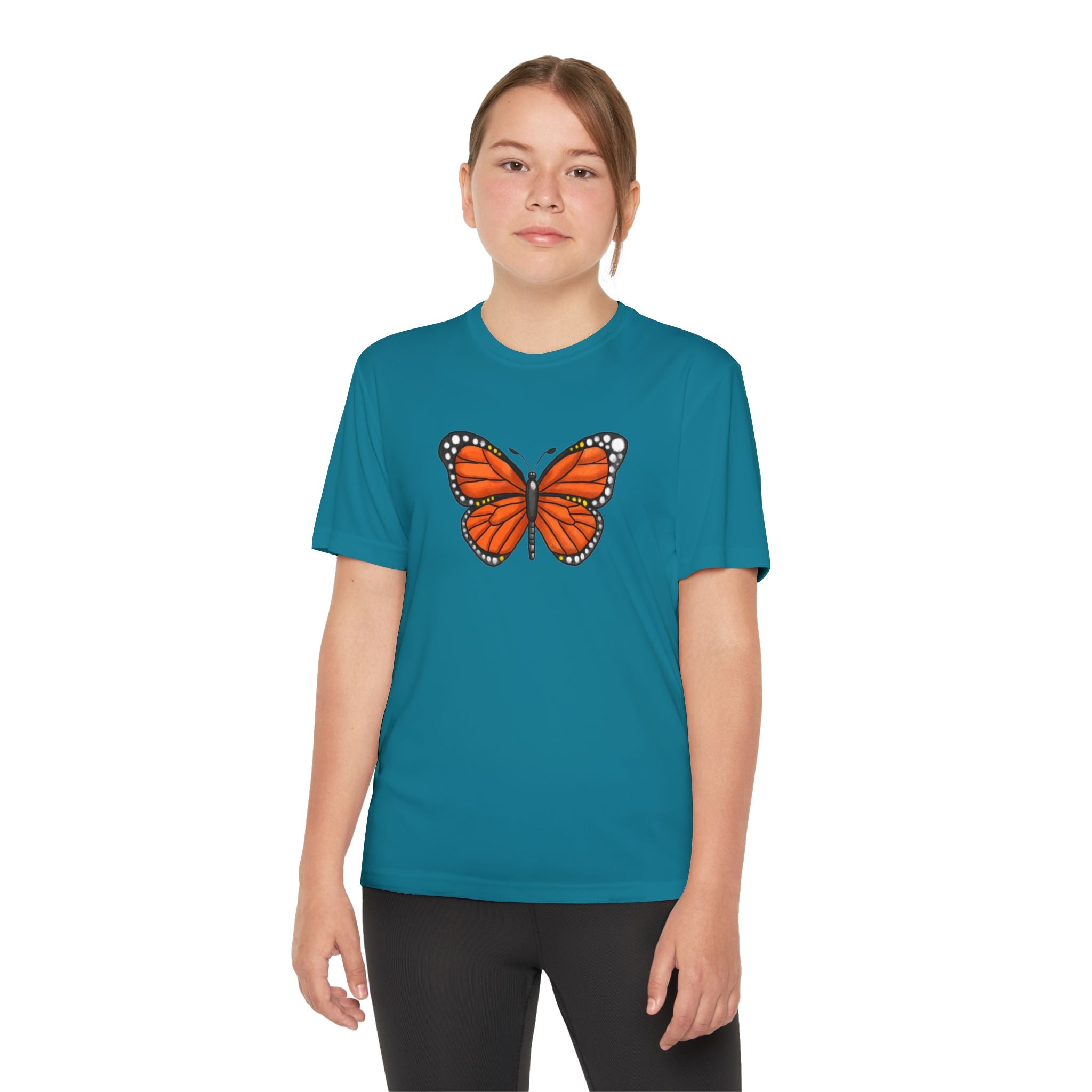Butterffy Youth T-Shirt Sports Graphic Tee, Cool Athletic Shirt for Kids, Perfect for Sports Events, Team Spirit
