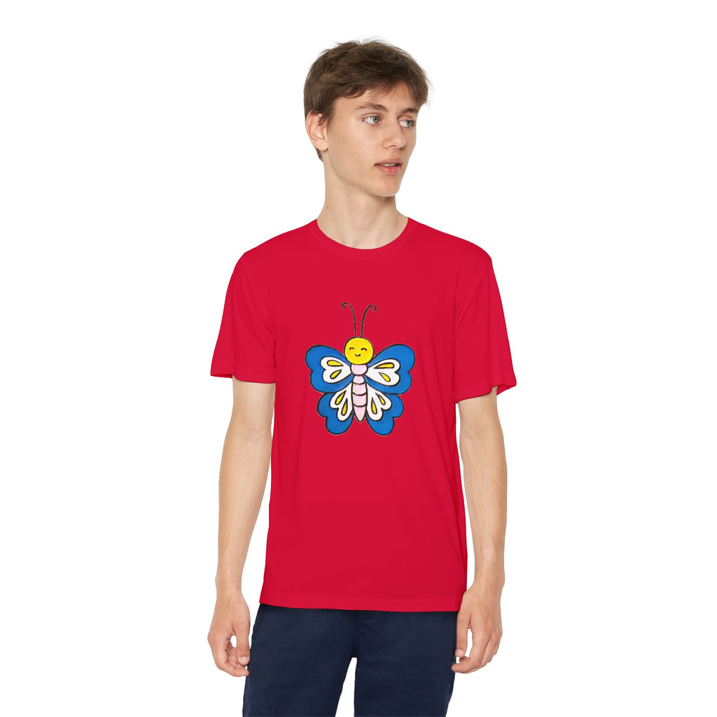 Butterffy Youth T-Shirt Sports Graphic Tee, Cool Athletic Shirt for Kids, Perfect for Sports Events, Team Spirit