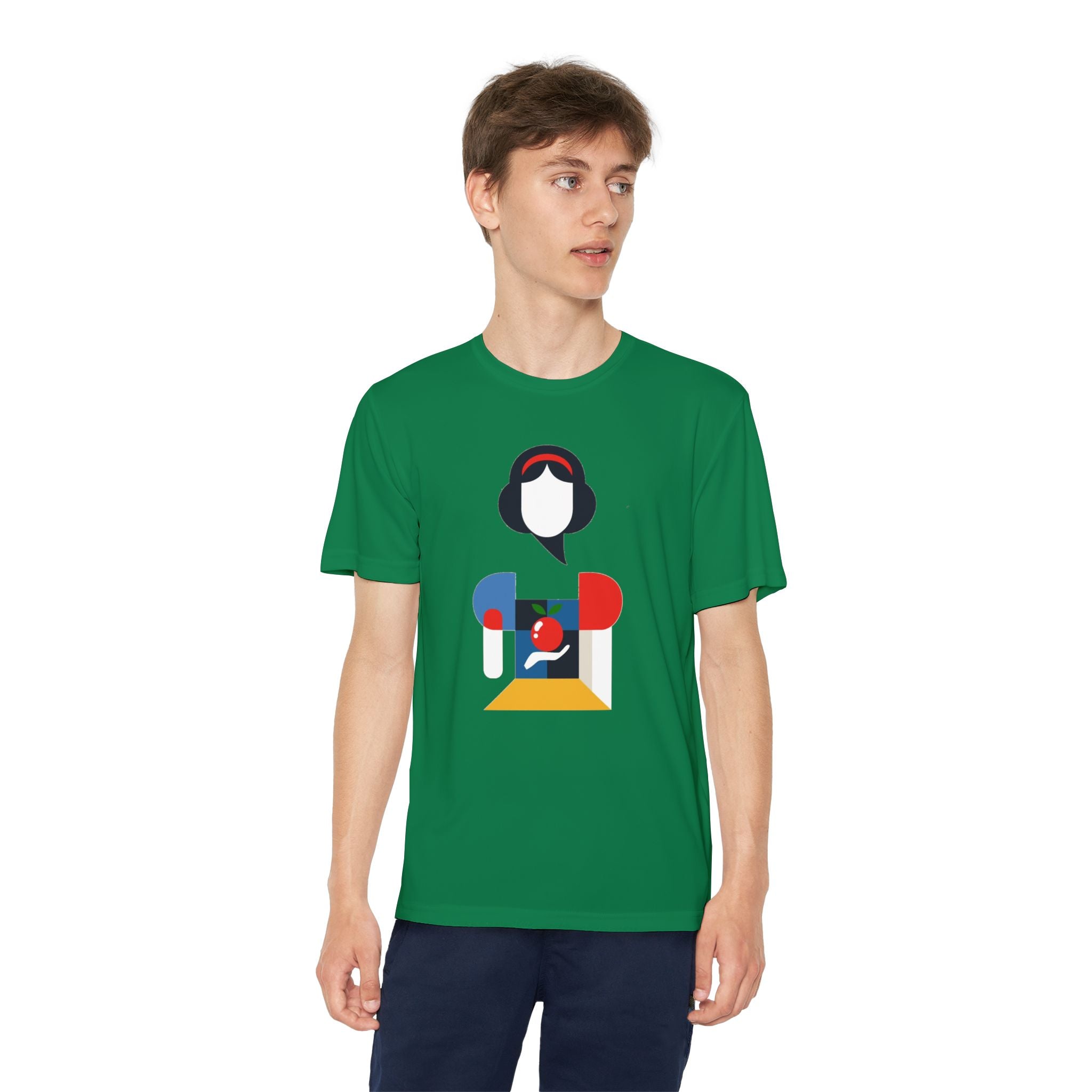 Snow White Youth T-Shirt Sports Graphic Tee, Cool Athletic Shirt for Kids, Perfect for Sports Events, Team Spirit