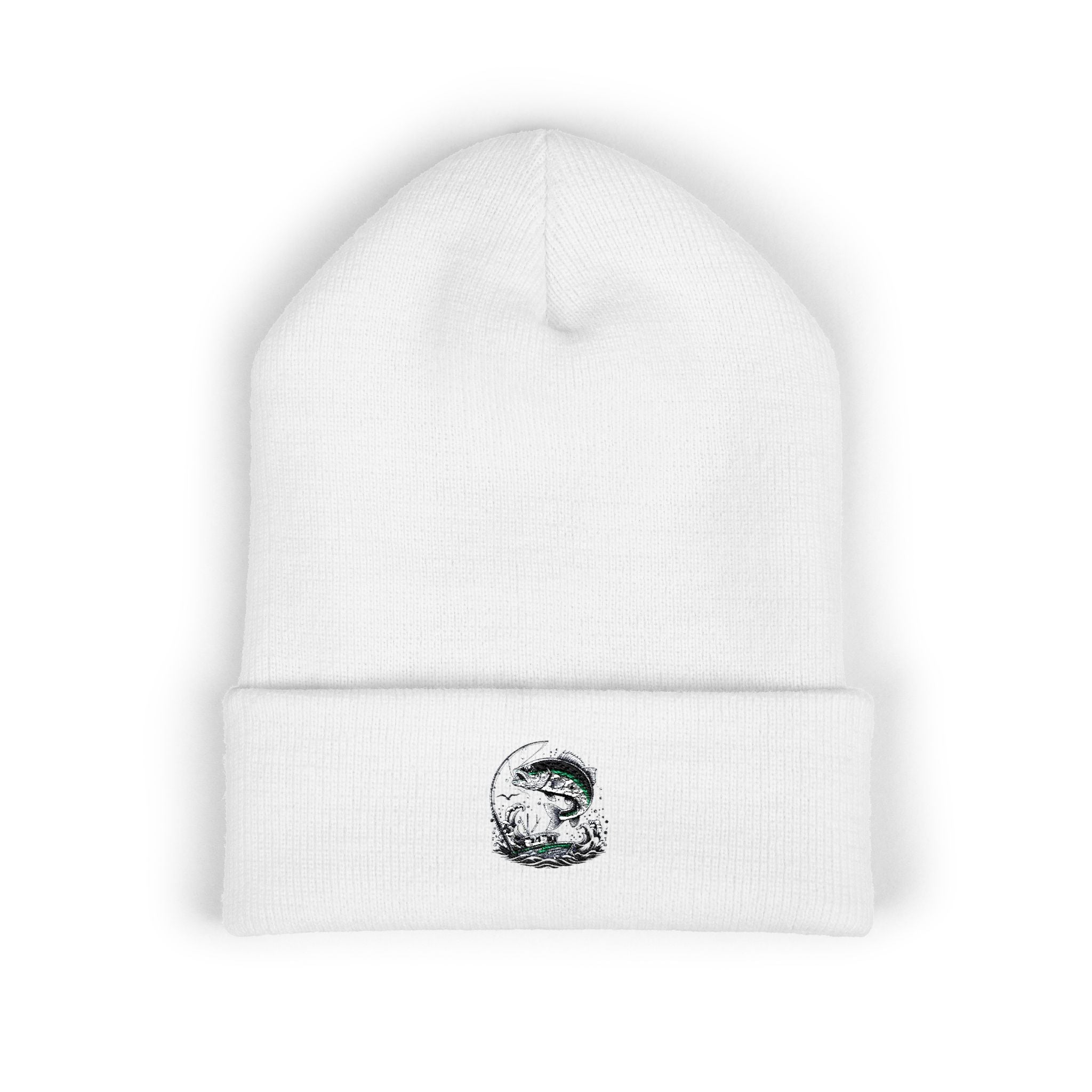 Beanie, Fishing Embroidered Winter Hat, Fisherman Beanie, Outdoor Sports Cap, Knit Beanie, Angler Gift, Fishing Trip Apparel