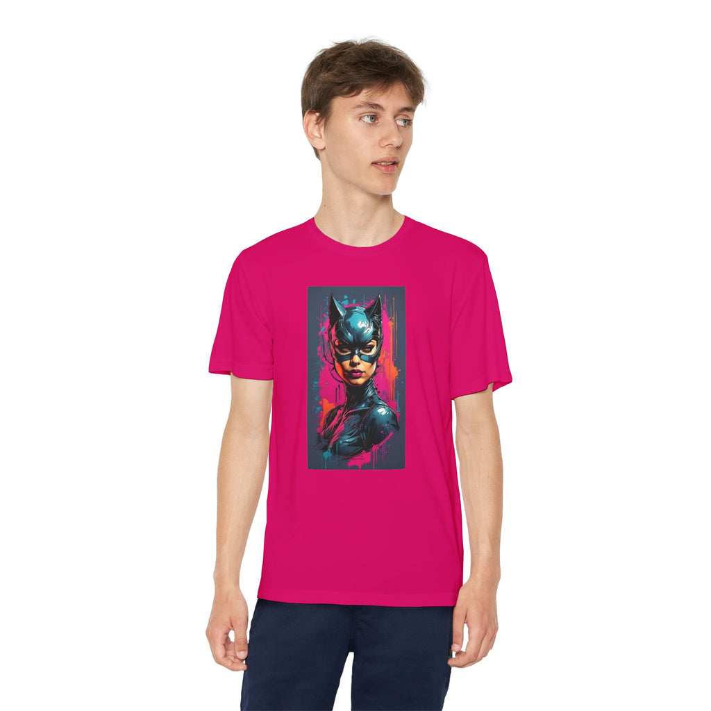 Superhero Youth T-Shirt Sports Graphic Tee, Cool Athletic Shirt for Kids