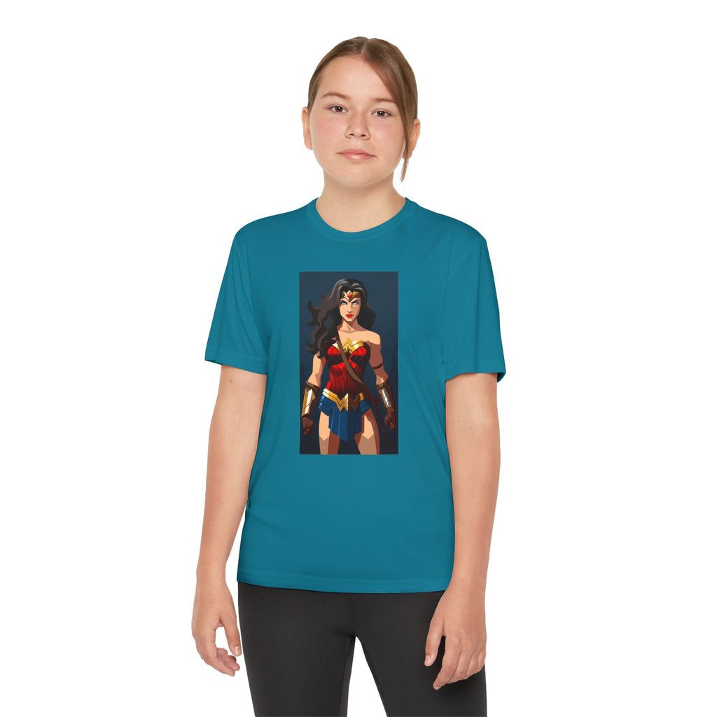 Superhero Youth T-Shirt Sports Graphic Tee, Cool Athletic Shirt for Kids