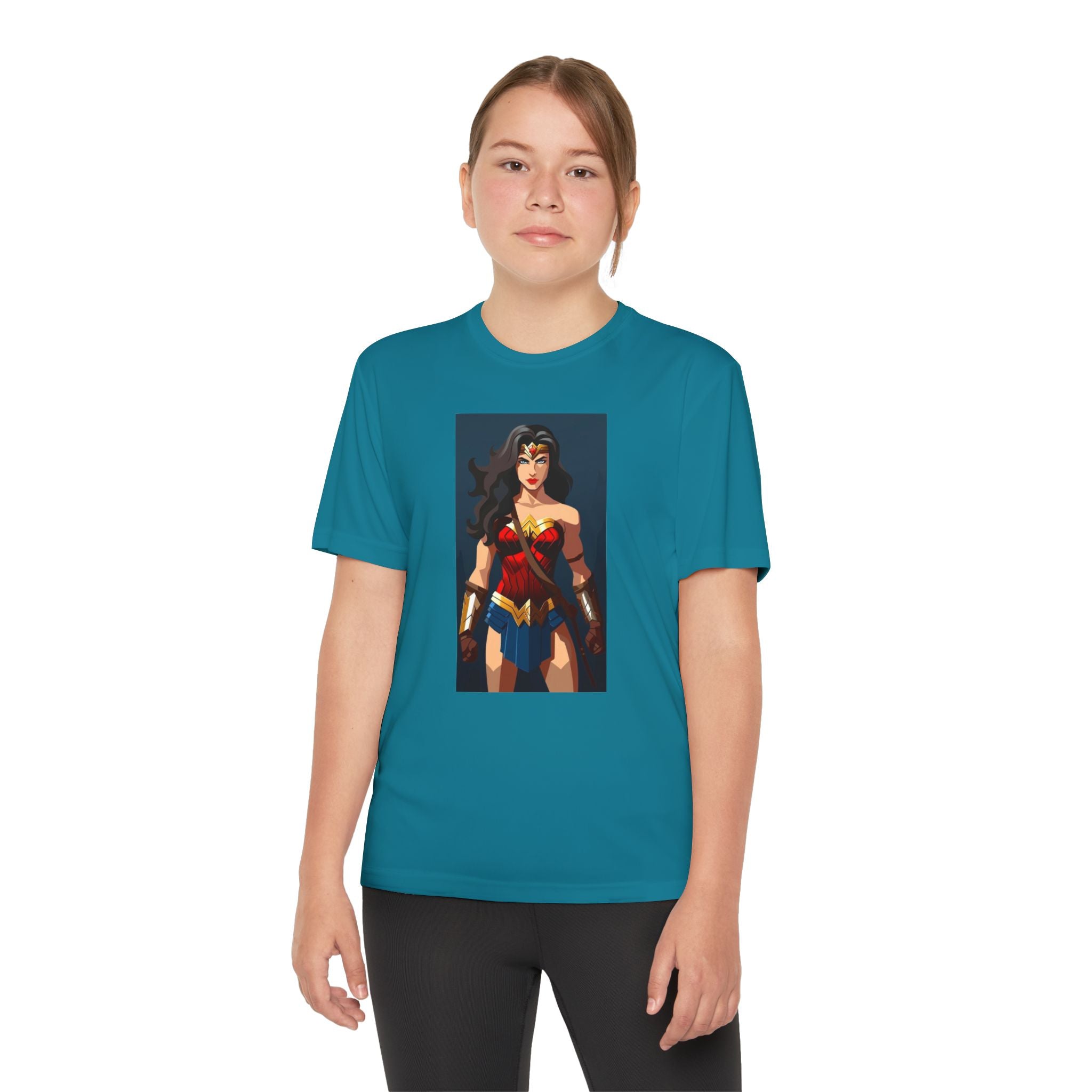 Superhero Youth T-Shirt Sports Graphic Tee, Cool Athletic Shirt for Kids