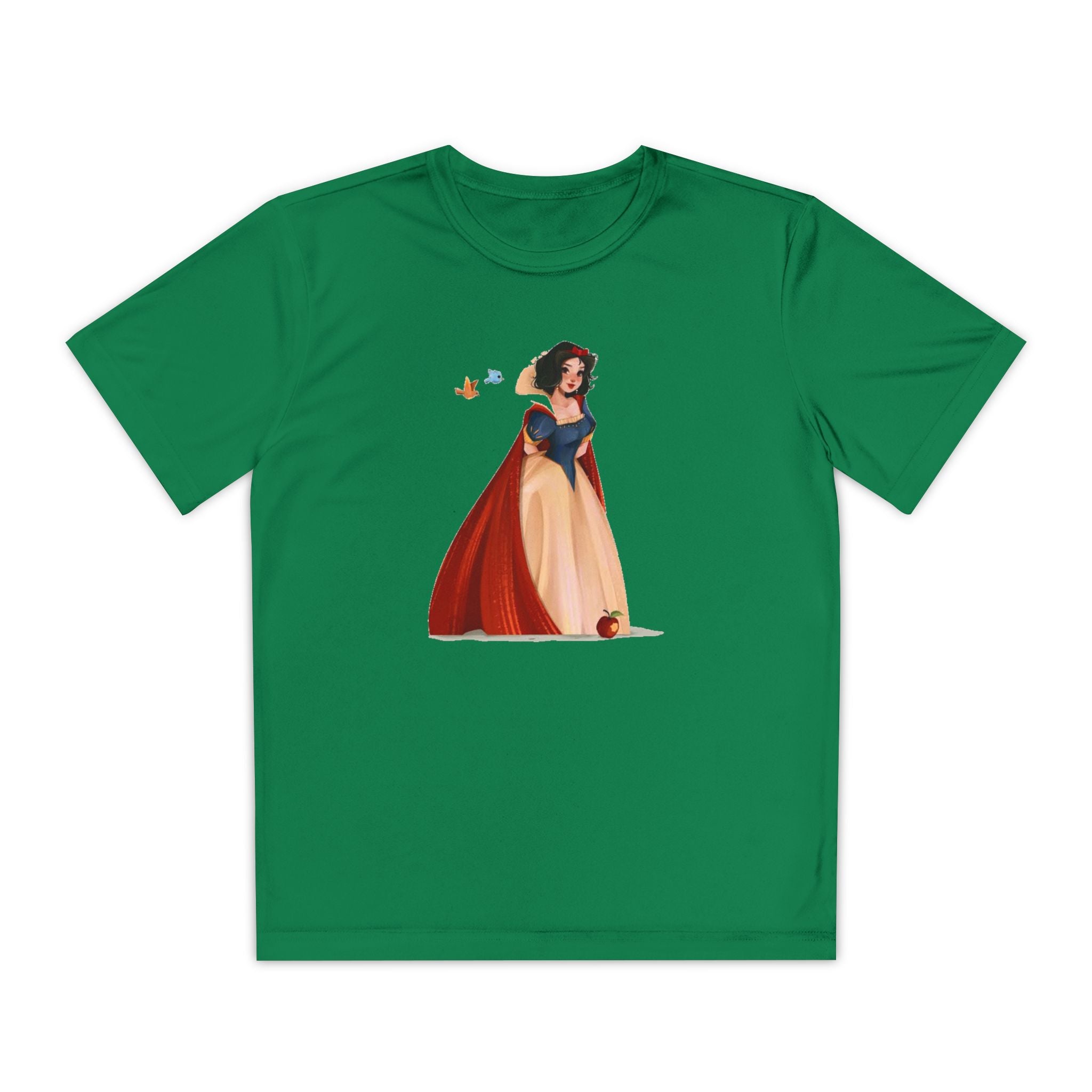 Snow White Youth T-Shirt Sports Graphic Tee, Cool Athletic Shirt for Kids, Perfect for Sports Events, Team Spirit