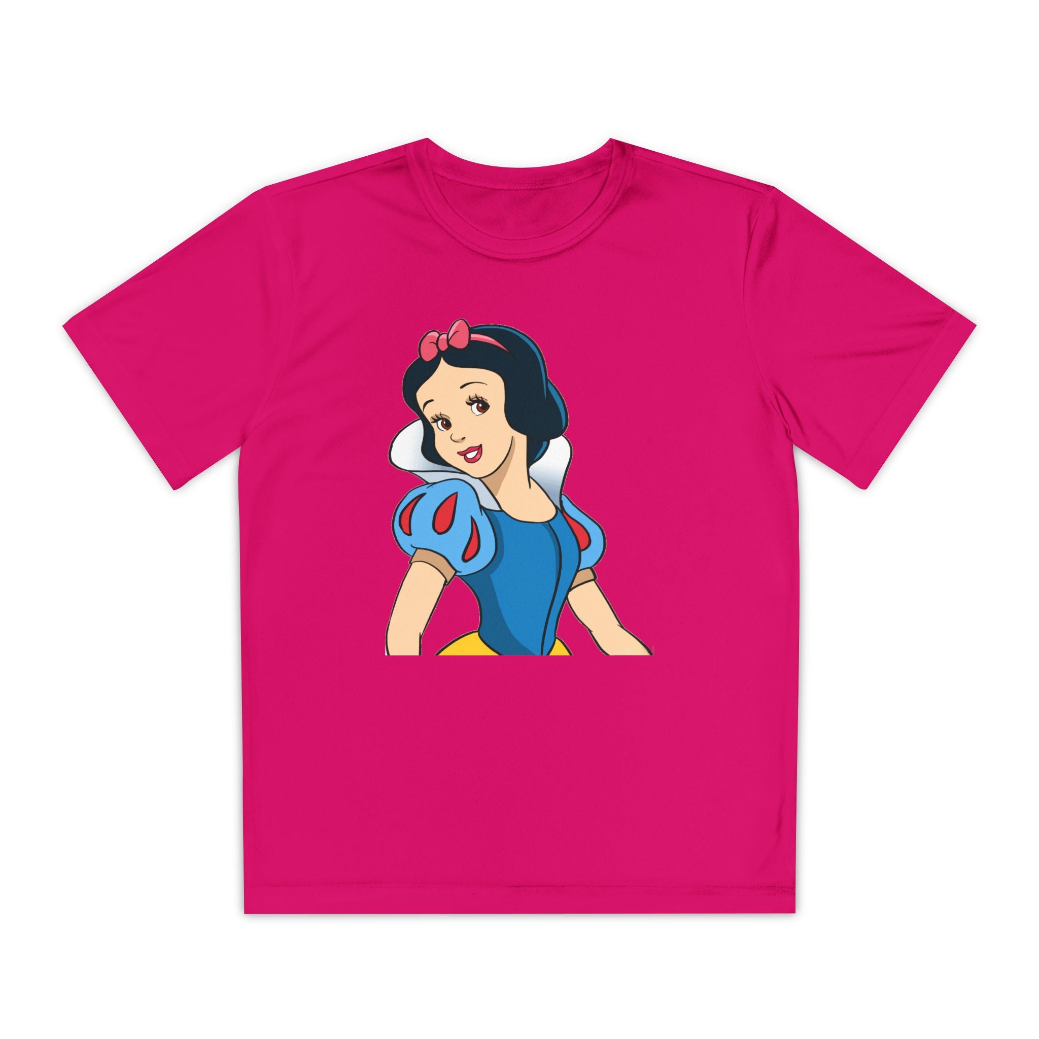 Snow White Youth T-Shirt Sports Graphic Tee, Cool Athletic Shirt for Kids, Perfect for Sports Events, Team Spirit