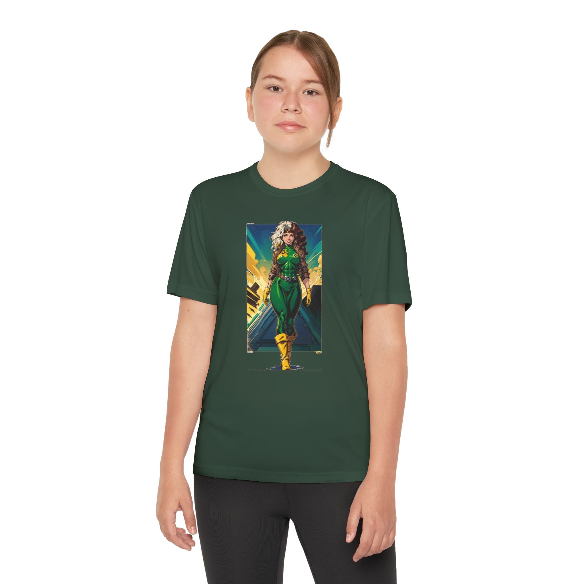 Superhero Youth T-Shirt Sports Graphic Tee, Cool Athletic Shirt for Kids
