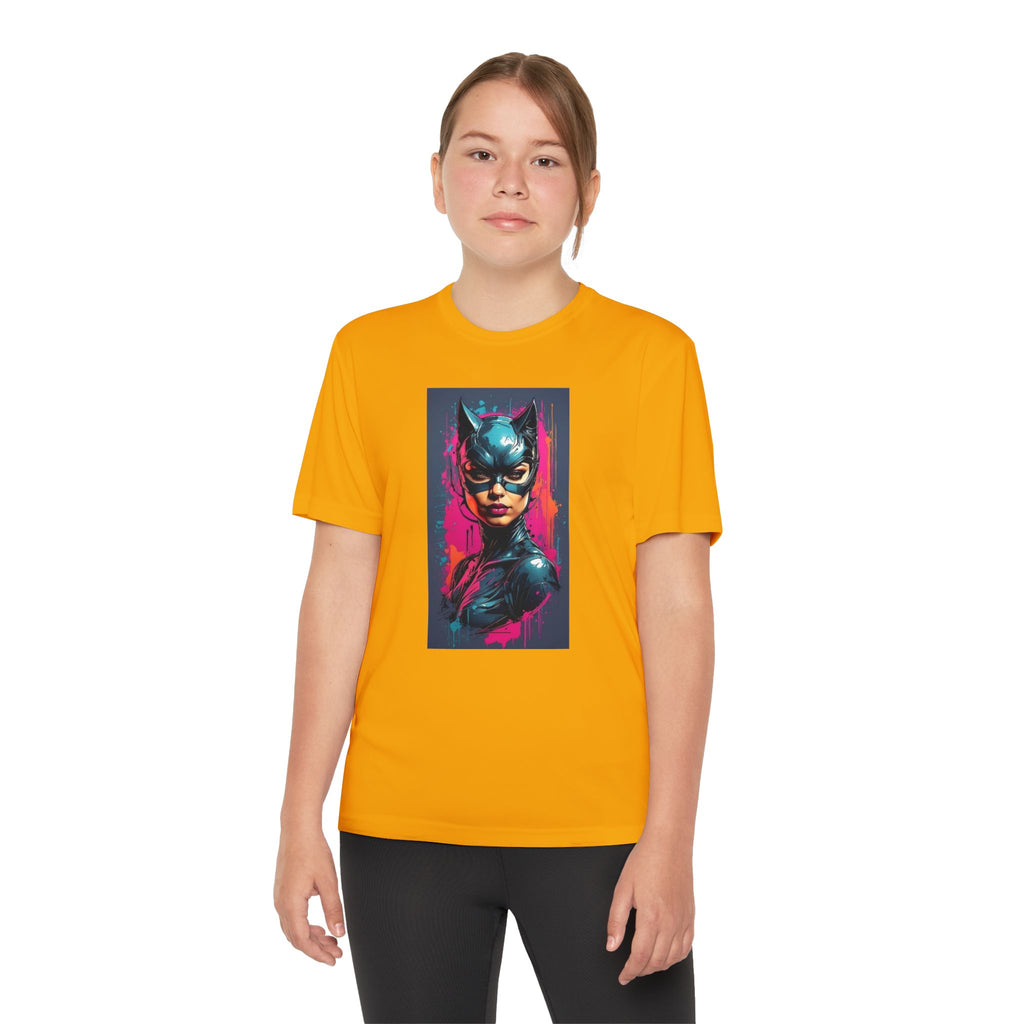 Superhero Youth T-Shirt Sports Graphic Tee, Cool Athletic Shirt for Kids