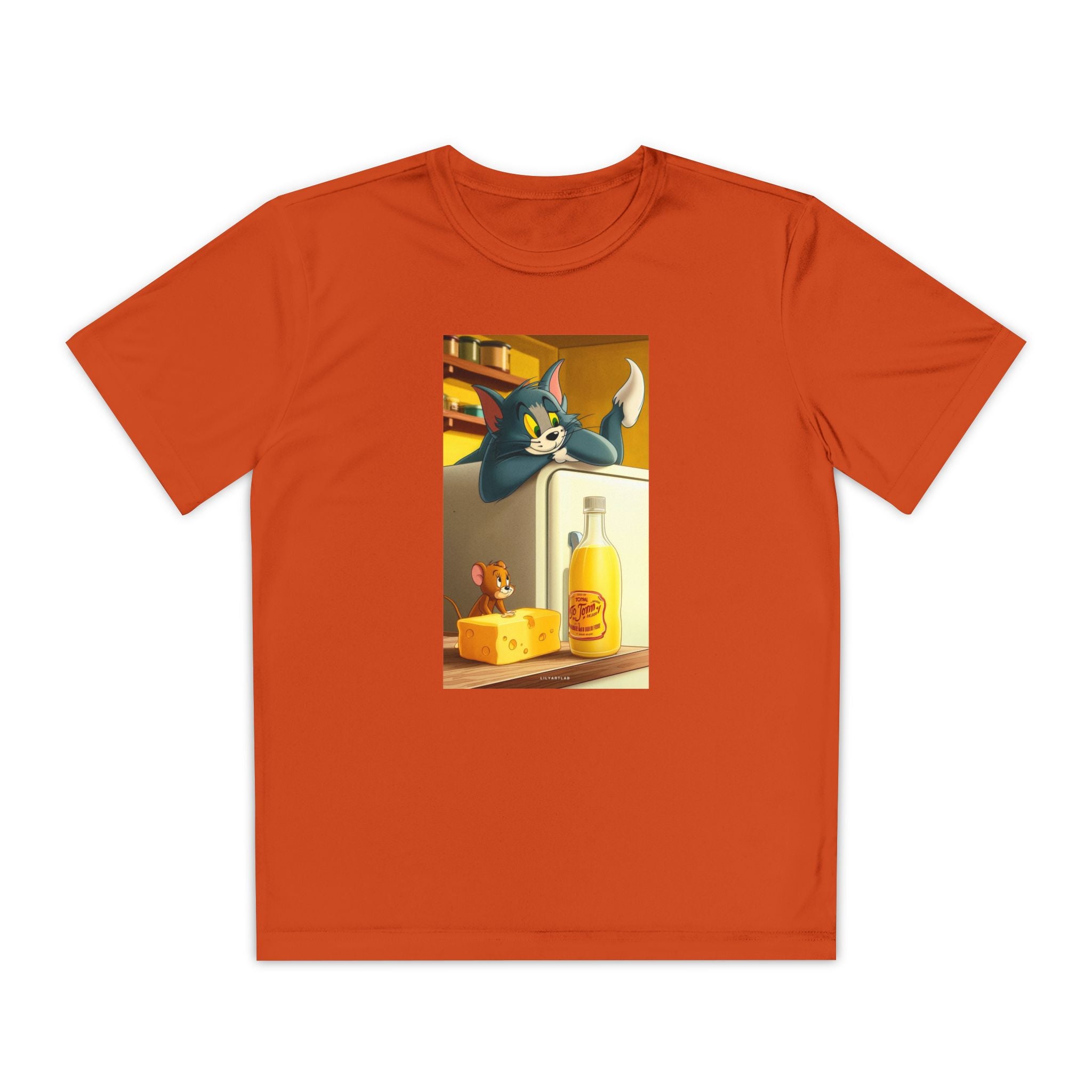 Youth Competitor Tee with Tom And Jerry design, Cartoon Graphic Kid's T-Shirt, Kids Tee, Children's Clothing, Funny Tee for Boys and Girls