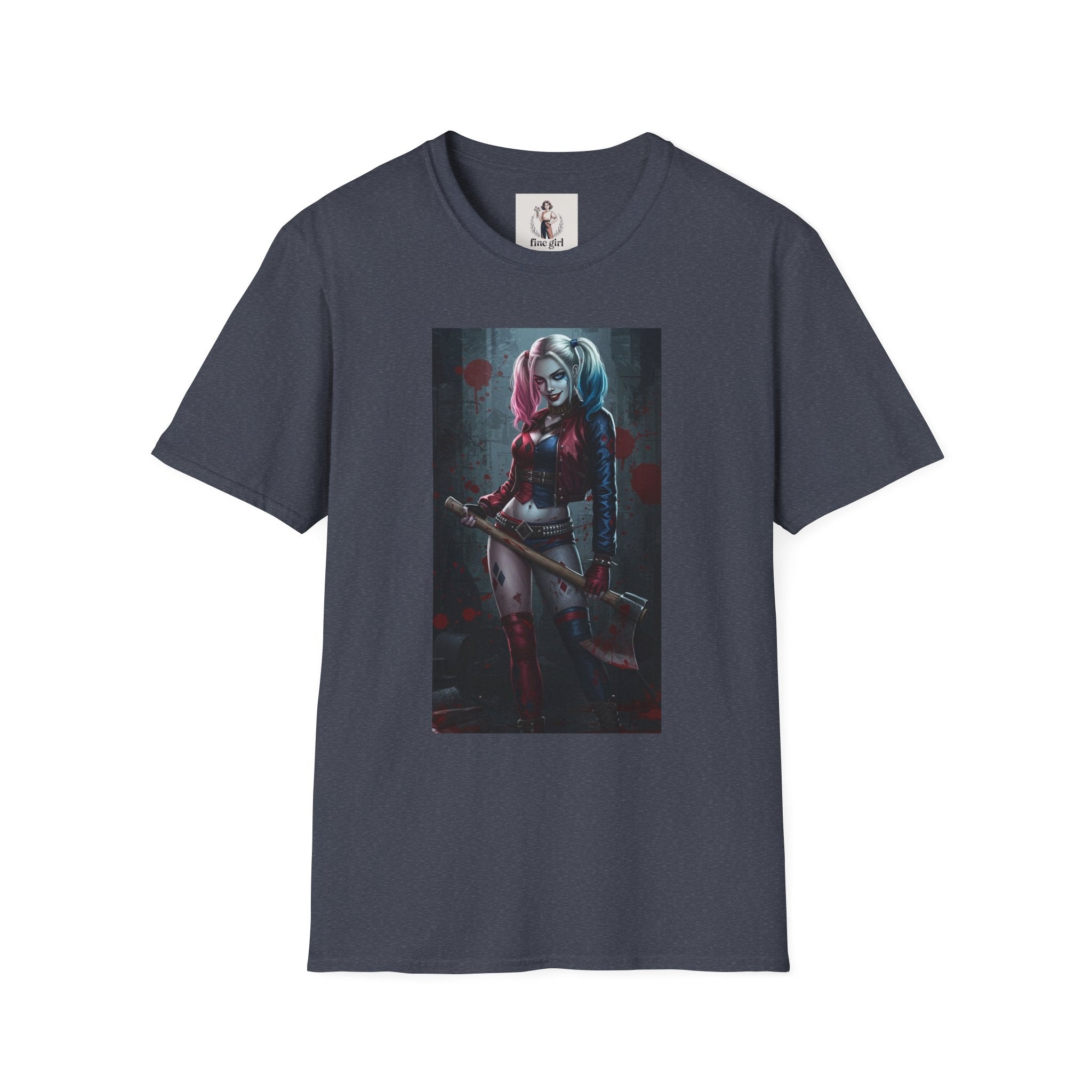Haily Quinn Superhero Marvel Unisex Softstyle T-Shirt, Comic Book Tee, Graphic Novel Shirt, Geeky Clothing, Cosplay Costume Top