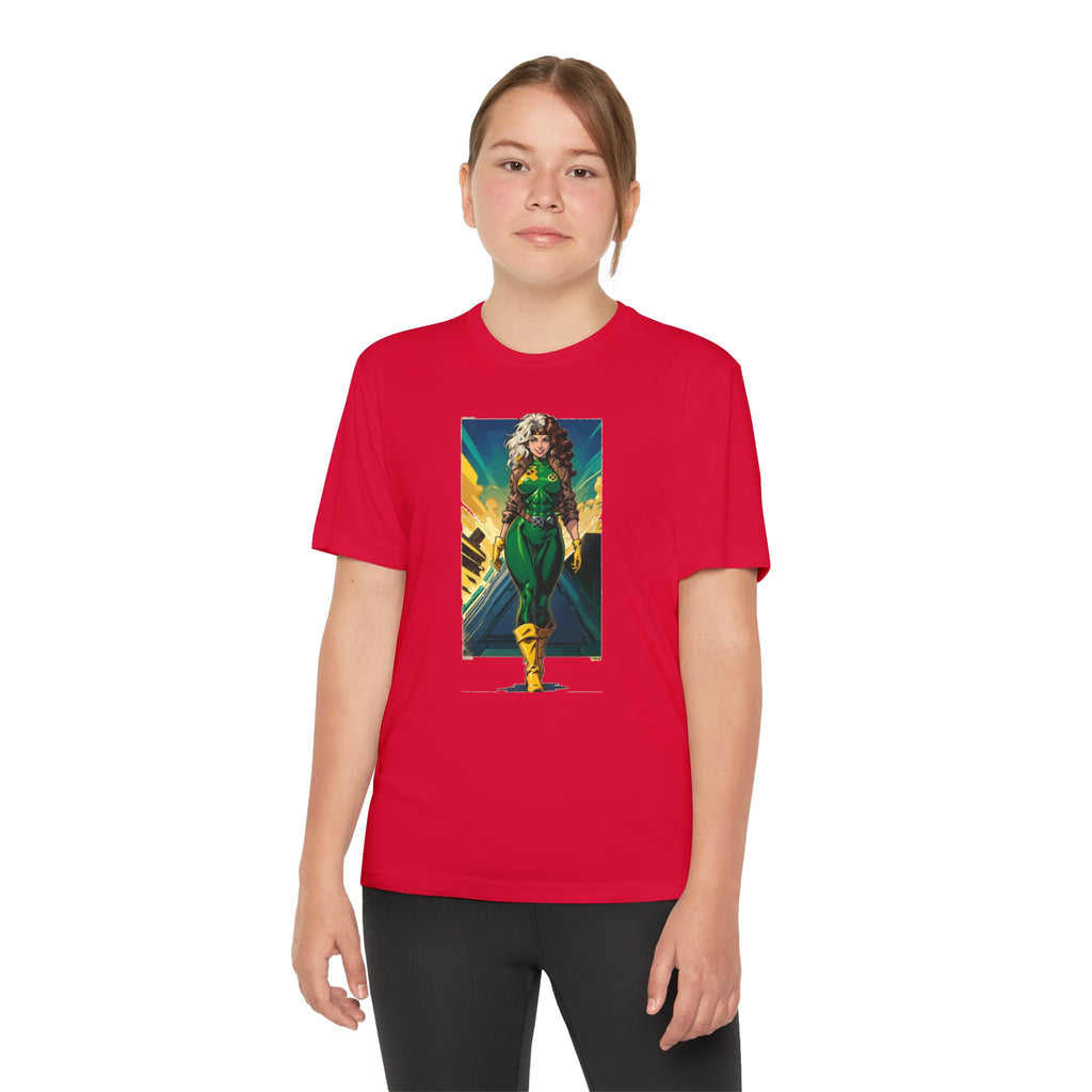 Superhero Youth T-Shirt Sports Graphic Tee, Cool Athletic Shirt for Kids
