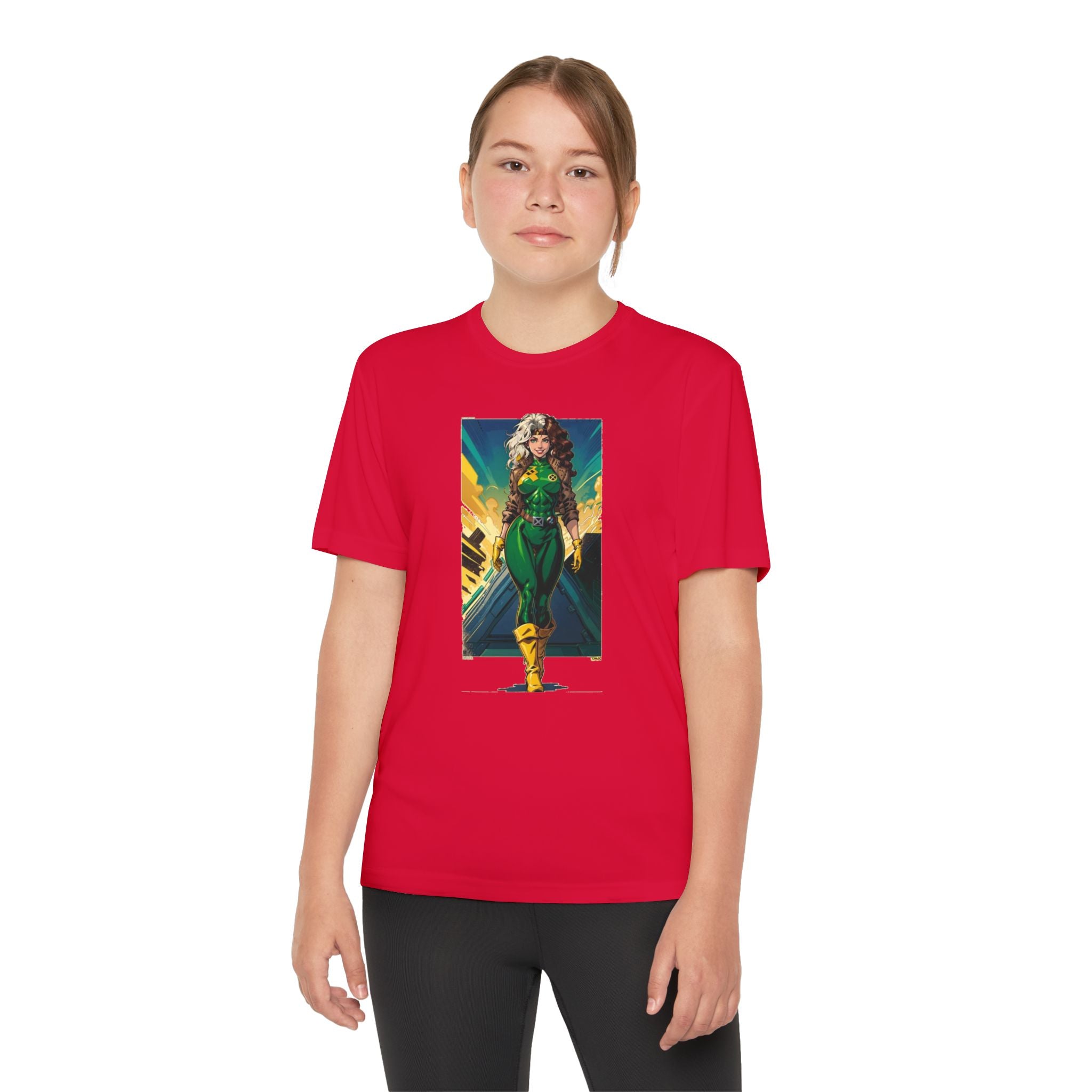 Superhero Youth T-Shirt Sports Graphic Tee, Cool Athletic Shirt for Kids