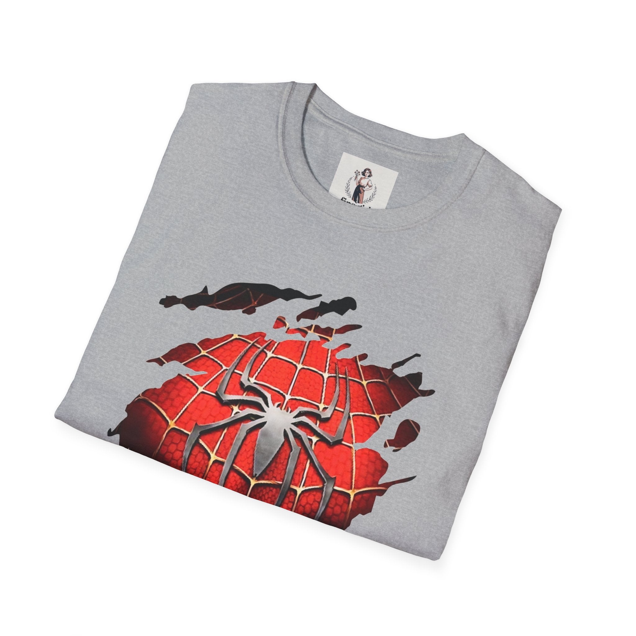 Spiderman Superhero Marvel Unisex Softstyle T-Shirt, Comic Book Tee, Geeky Clothing, Cosplay Costume Top