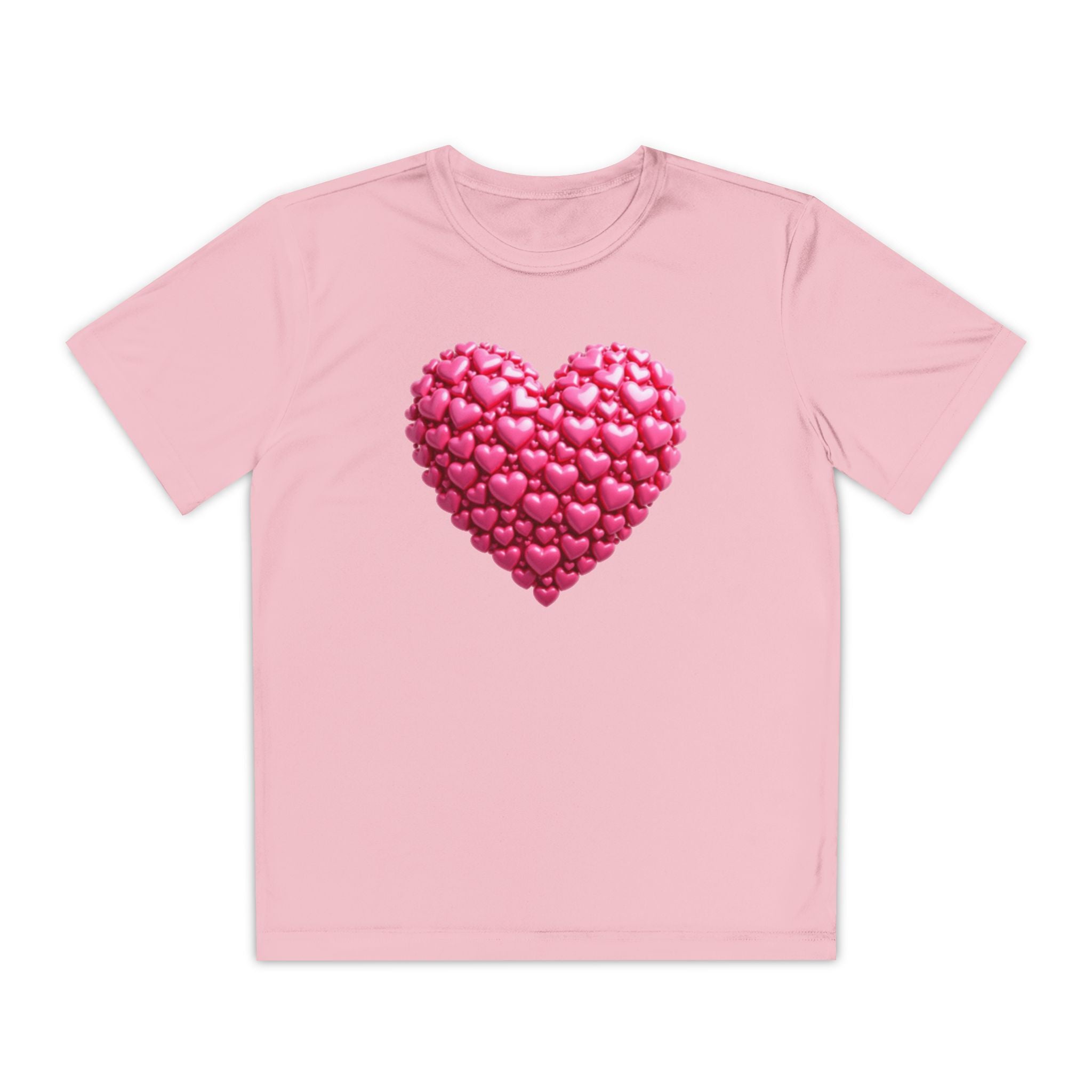Heart Youth T-Shirt Sports Graphic Tee, Cool Athletic Shirt for Kids, Perfect for Sports Events, Team Spirit