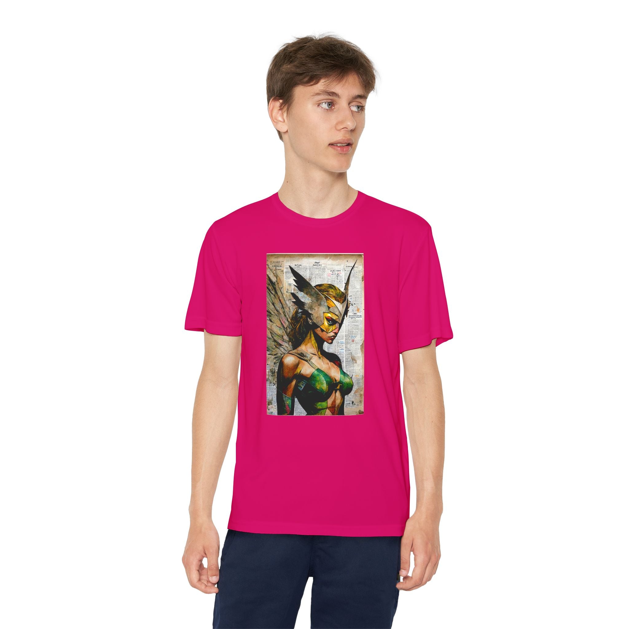 Superhero Youth T-Shirt Sports Graphic Tee, Cool Athletic Shirt for Kids