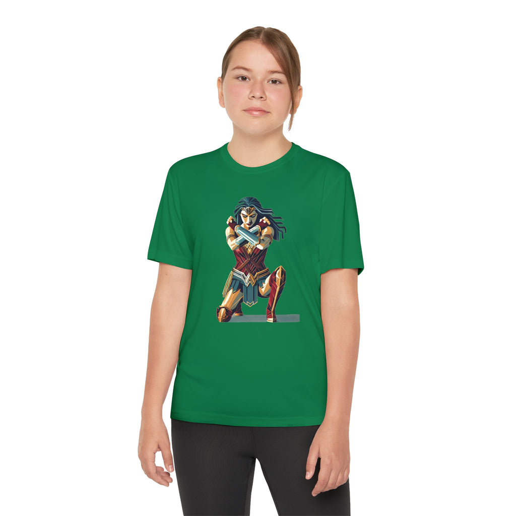 Wonder Woman Youth T-Shirt Sports Graphic Tee, Cool Athletic Shirt for Kids, Perfect for Sports Events, Team Spirit