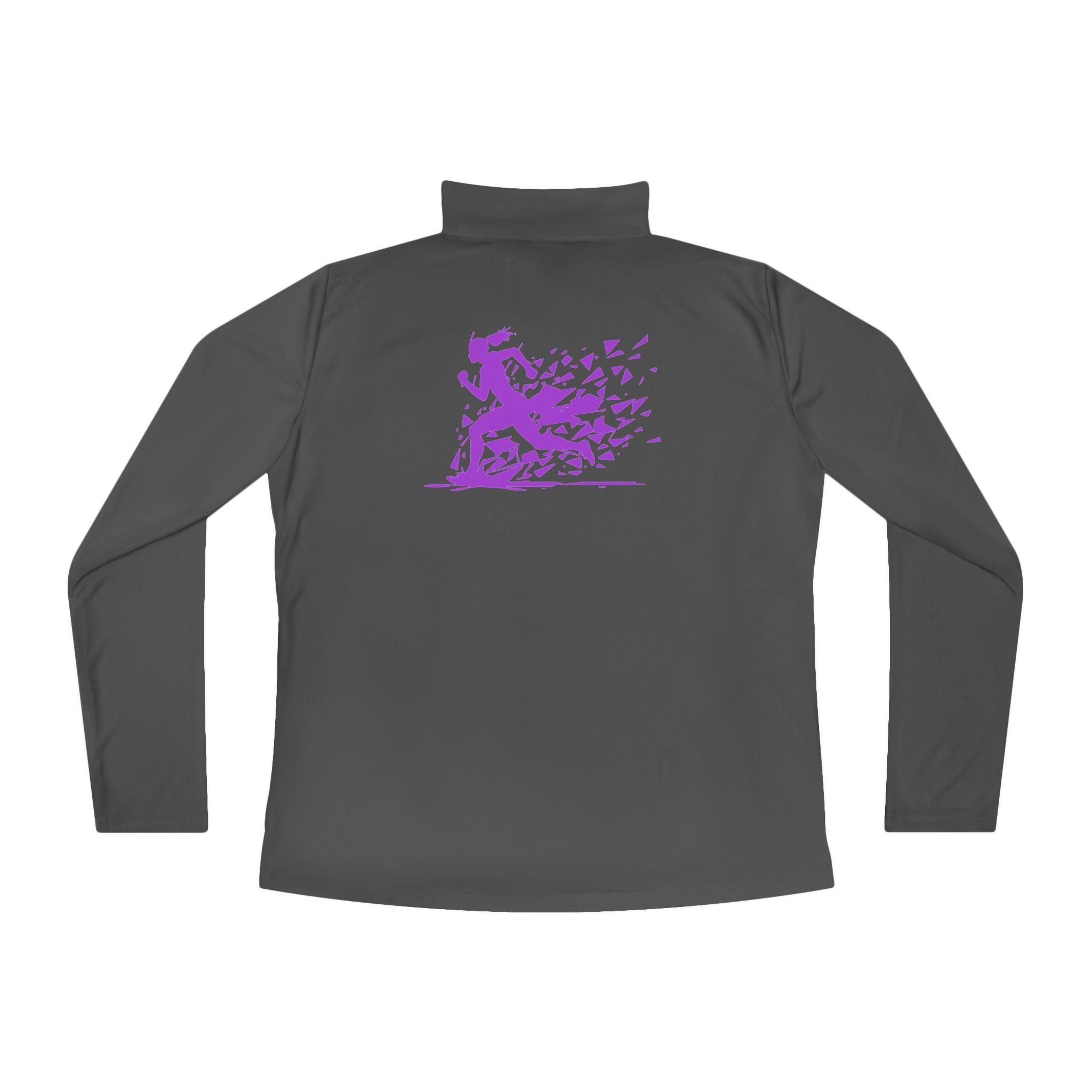 Ladies Quarter-Zip Pullover with Motivational Running Design, Athletic Apparel, Activewear, Sportswear, Fitness Gift, Running Top