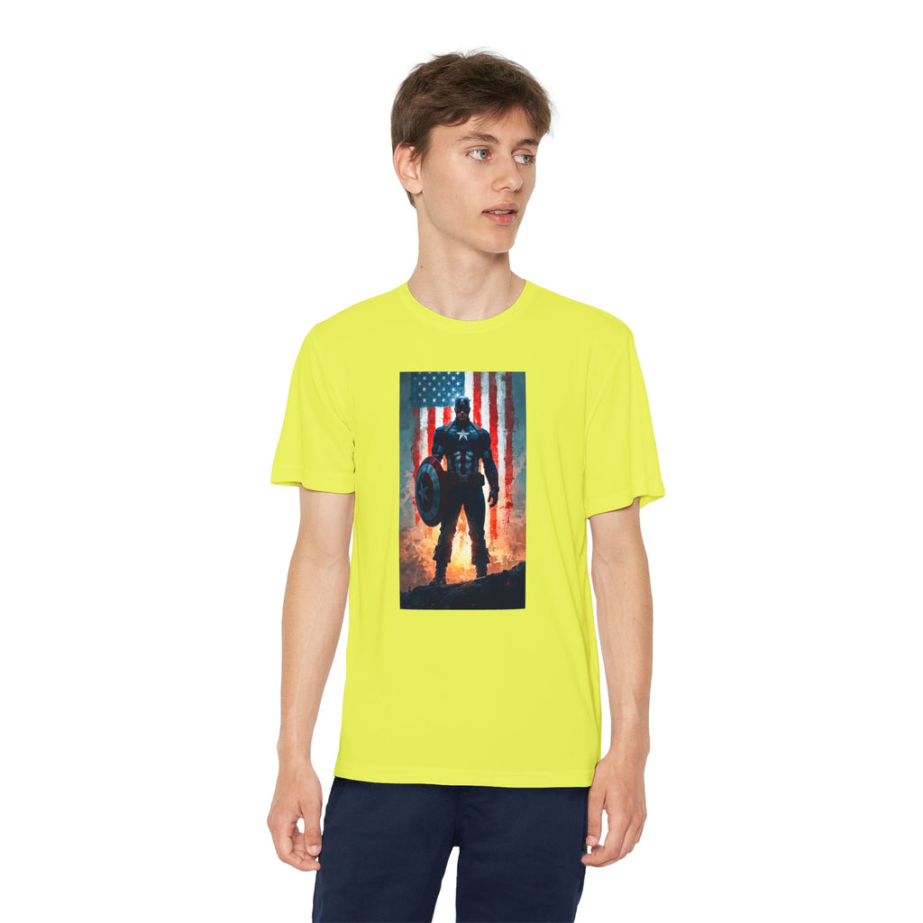 Captain America Superhero Marvel Patriotic, Kids Graphic T-Shirt, Boys Hero Top, Girls Comic Book Clothing, Birthday