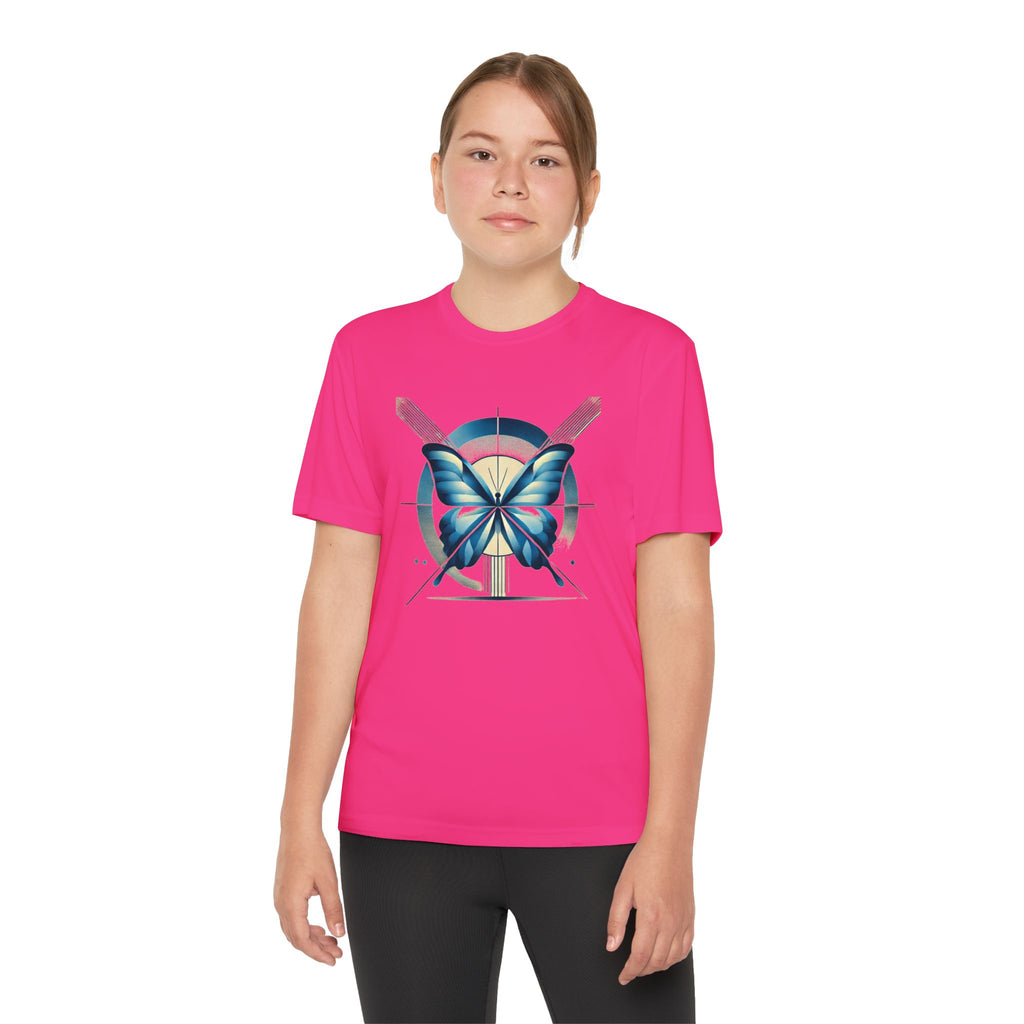 Butterffy Youth T-Shirt Sports Graphic Tee, Cool Athletic Shirt for Kids, Perfect for Sports Events, Team Spirit