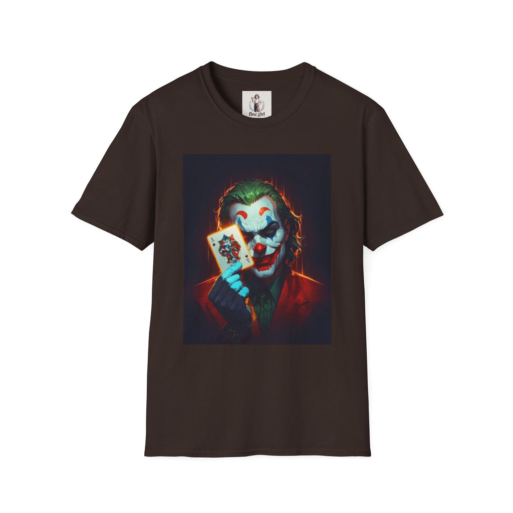 The Joker Superhero Marvel Unisex Softstyle T-Shirt, Comic Book Tee, Geeky Clothing, Cosplay Costume Top