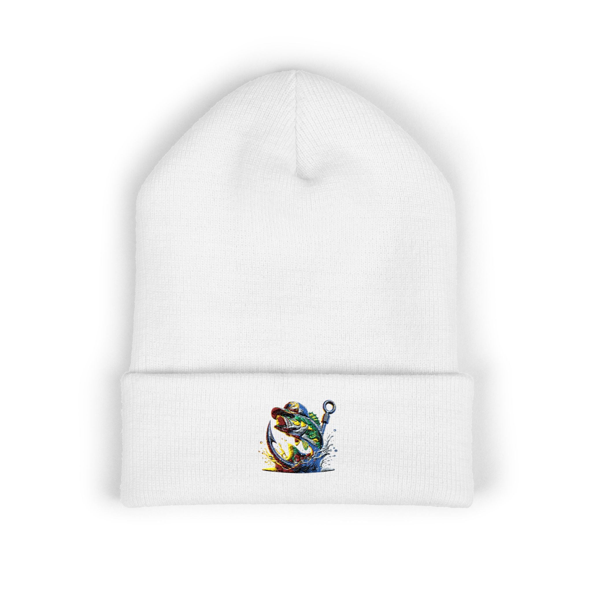 Beanie, Fishing Embroidered Hat for Outdoor Enthusiasts, Angler Gift, Fisherman Apparel, Winter Headwear, Knit Cap