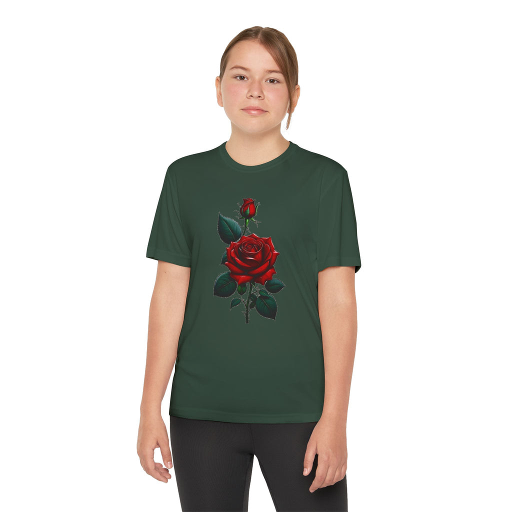 Flower Youth Tshirt, Girls Floral Tee, Kids Spring Shirt, Children's Botanical Top, Teen Blossom T-Shirt