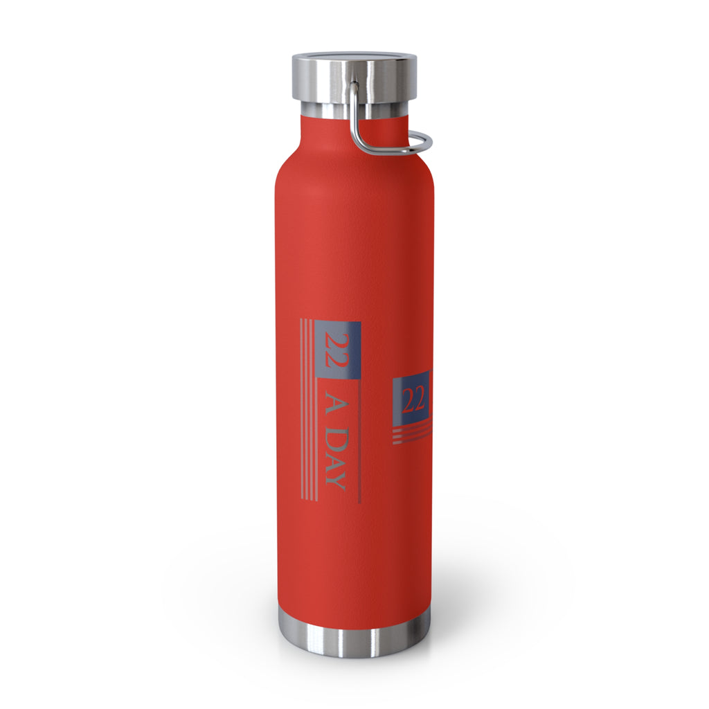 22 A Day Patriotic Copper Insulated Water Bottle