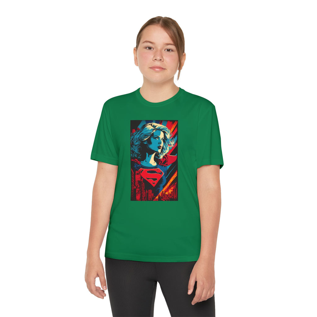 Superhero Youth T-Shirt Sports Graphic Tee, Cool Athletic Shirt for Kids