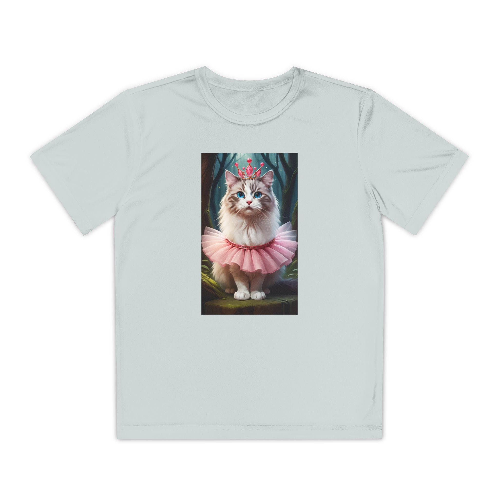 Graphic Tee, Cute Cartoon Kitten, Kids Animal Lover Shirt, Kitty Princess Design, Youth Tee for Girls and Boys, Funny Cat Shirt, Gift for
