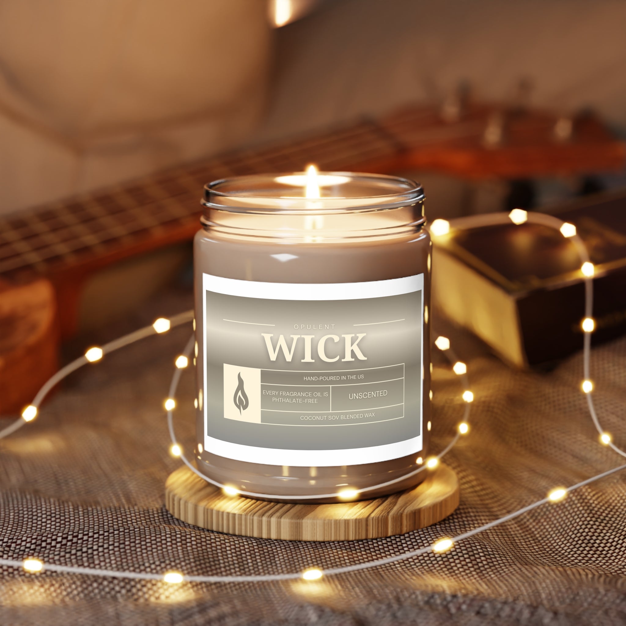 Soy Candles, OPULENT Wick, Hand-poured in the US, White Lid, 9oz, Aromatherapy, Relaxation, Home Decor, Gift, Scented Candles