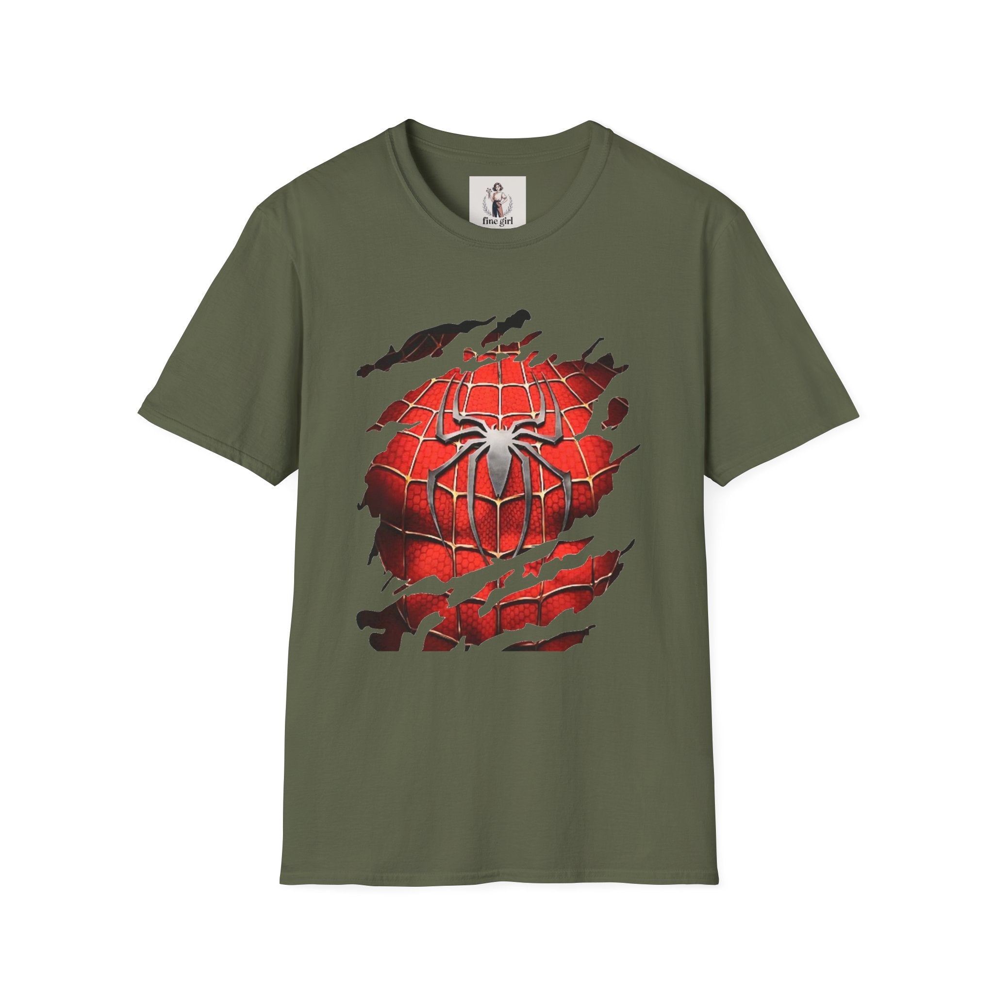 Spiderman Superhero Marvel Unisex Softstyle T-Shirt, Comic Book Tee, Geeky Clothing, Cosplay Costume Top