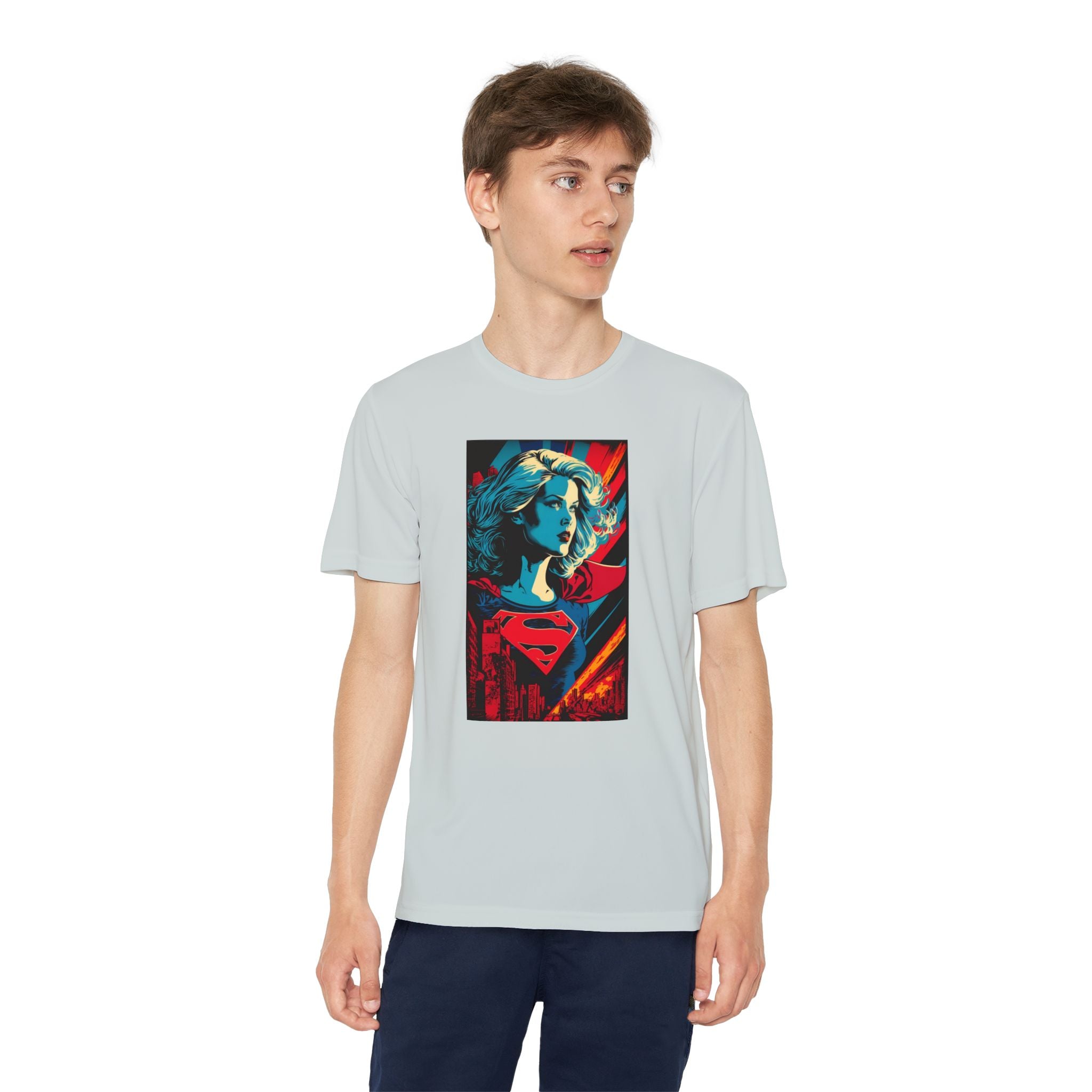 Superhero Youth T-Shirt Sports Graphic Tee, Cool Athletic Shirt for Kids
