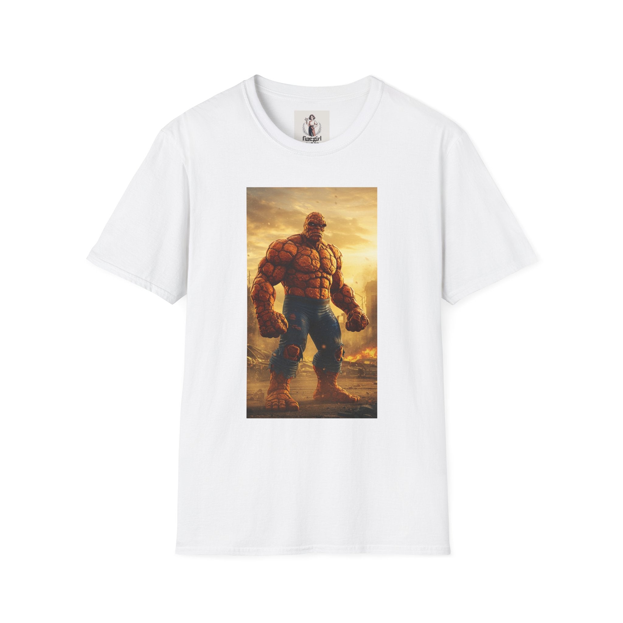 The Thing Superhero Marvel Unisex Softstyle T-Shirt, Comic Book Tee, Geeky Clothing, Cosplay Costume Top