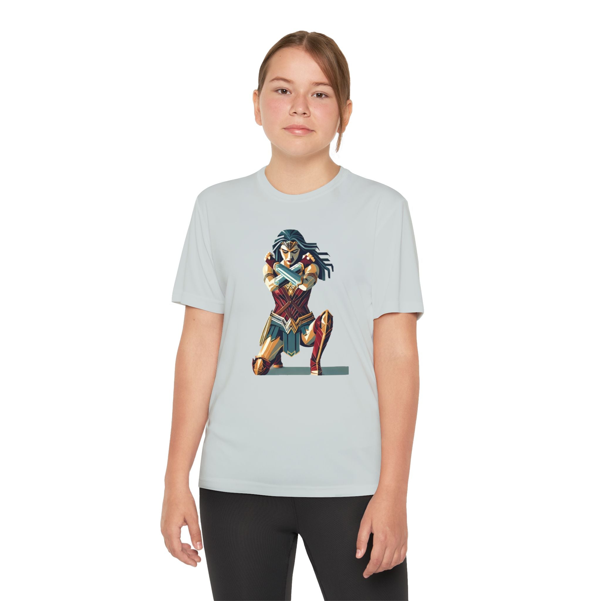 Wonder Woman Youth T-Shirt Sports Graphic Tee, Cool Athletic Shirt for Kids, Perfect for Sports Events, Team Spirit