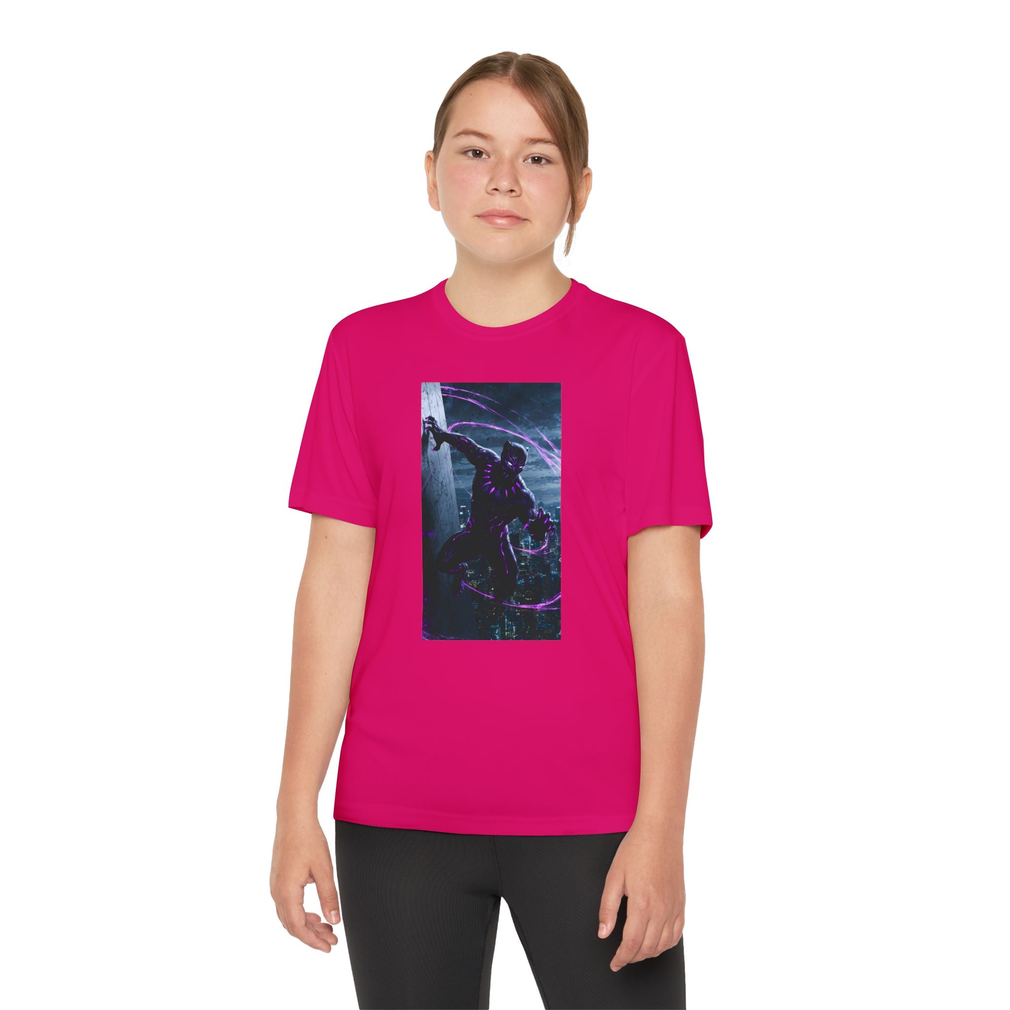The Black Panther Superhero Marvel Patriotic, Kids Graphic T-Shirt, Boys Hero Top, Girls Comic Book Clothing, Birthday