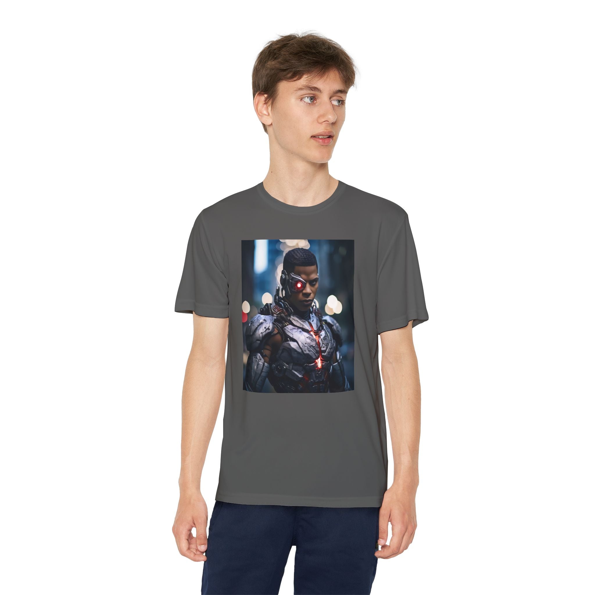 Cyborg Superhero Marvel Patriotic, Kids Graphic T-Shirt, Boys Hero Top, Girls Comic Book Clothing, Birthday