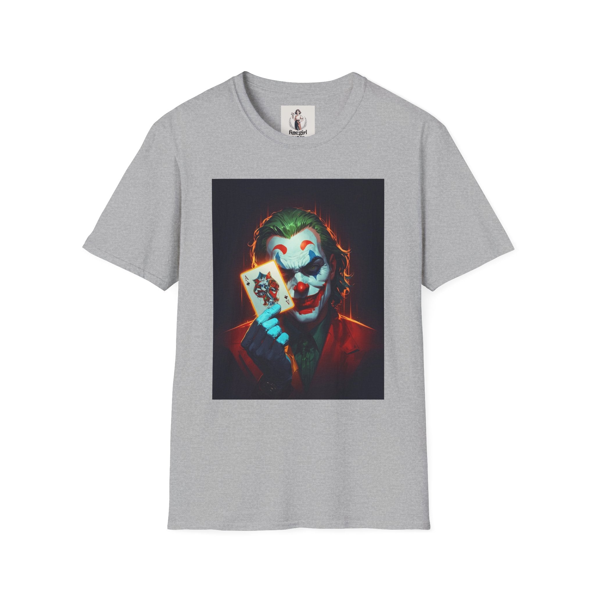 The Joker Superhero Marvel Unisex Softstyle T-Shirt, Comic Book Tee, Geeky Clothing, Cosplay Costume Top