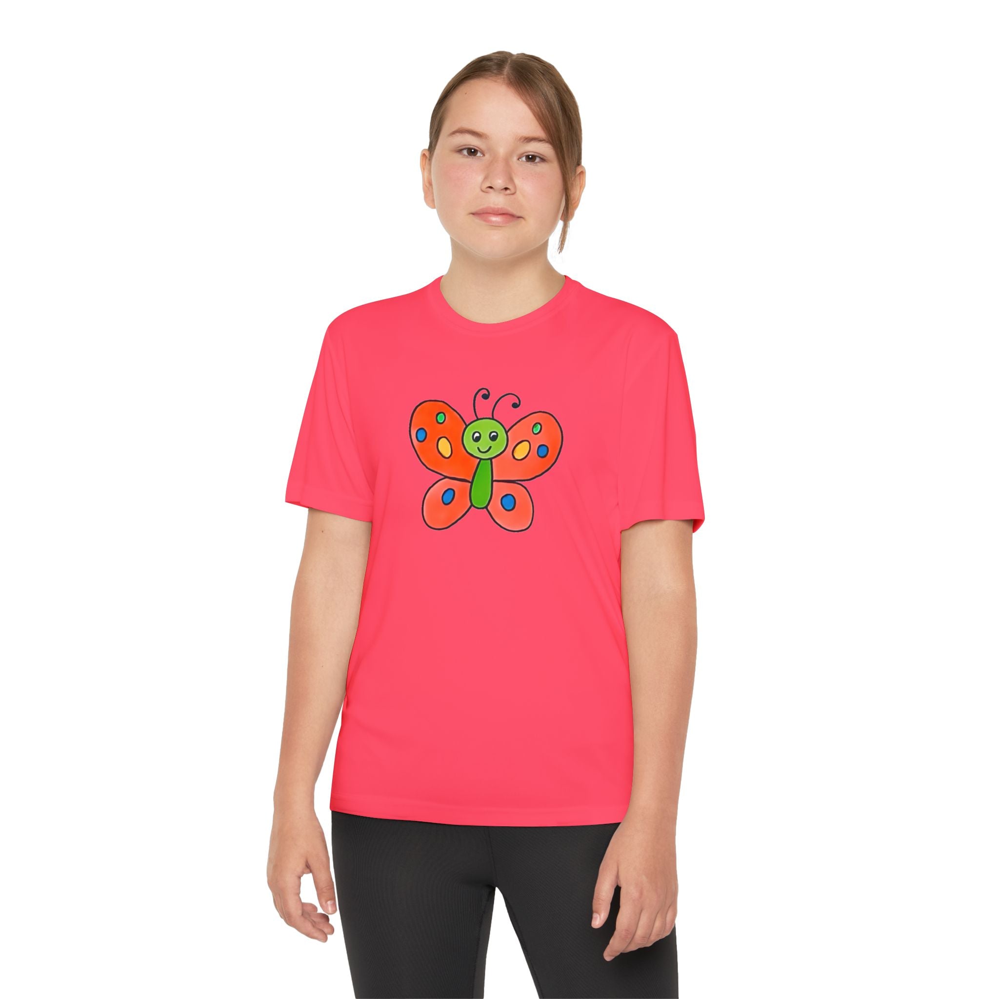 Butterffy Youth T-Shirt Sports Graphic Tee, Cool Athletic Shirt for Kids, Perfect for Sports Events, Team Spirit