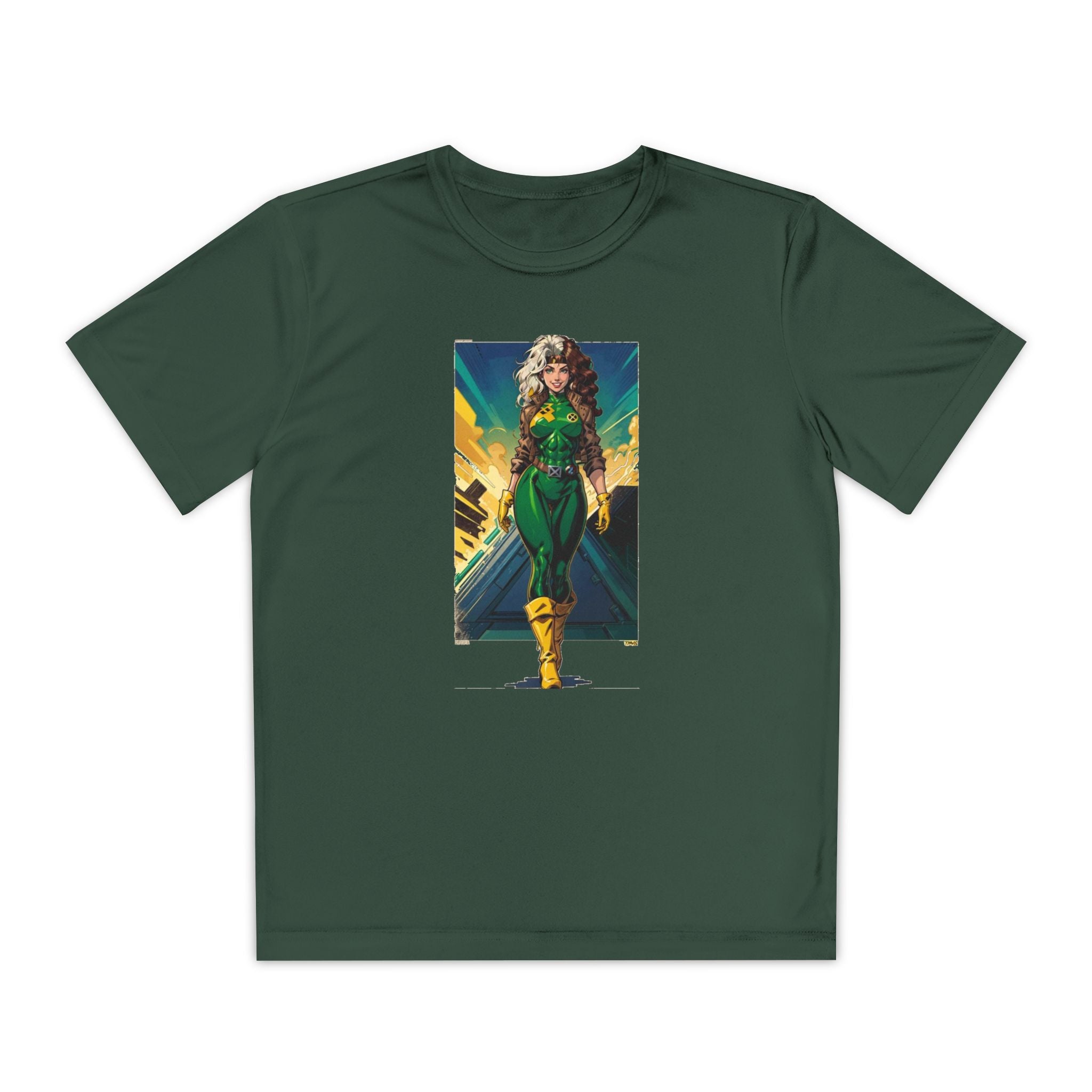 Superhero Youth T-Shirt Sports Graphic Tee, Cool Athletic Shirt for Kids