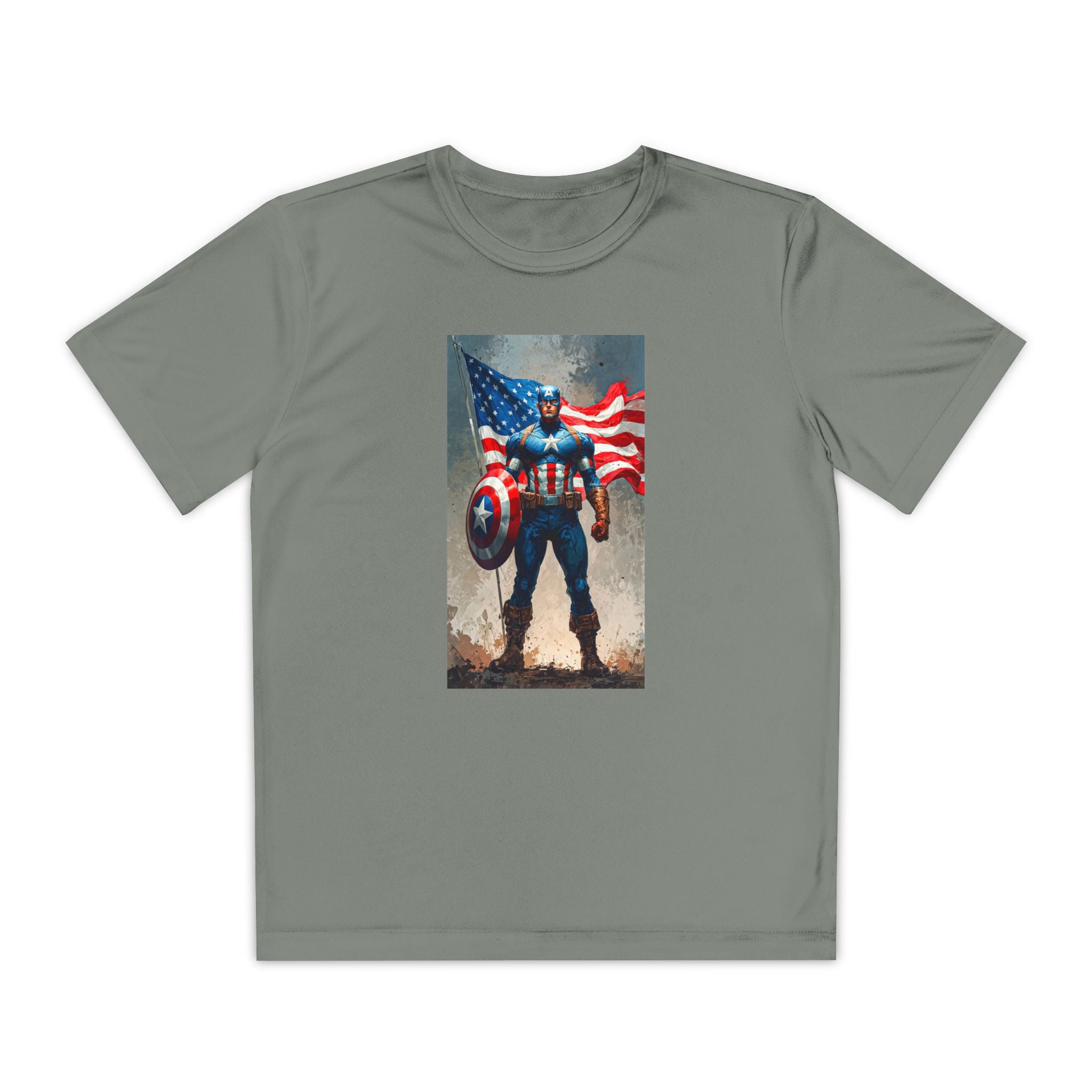 Captain America Superhero Marvel Patriotic, Kids Graphic T-Shirt, Boys Hero Top, Girls Comic Book Clothing, Birthday