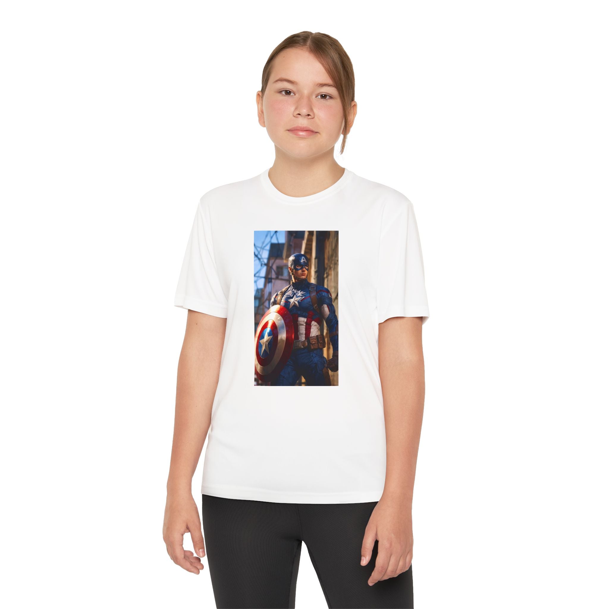 Captain America Superhero Marvel Patriotic, Kids Graphic T-Shirt, Boys Hero Top, Girls Comic Book Clothing, Birthday