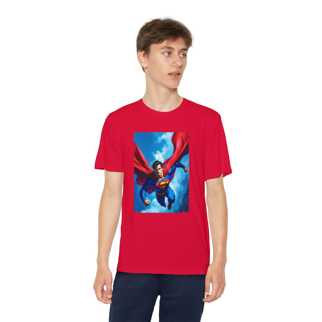 Superman Superhero Marvel T-Shirt, Youth Competitor Tee,  Kids Comic Book Hero Top, Children's Graphic Tee, Youth Super Power T-Shirt