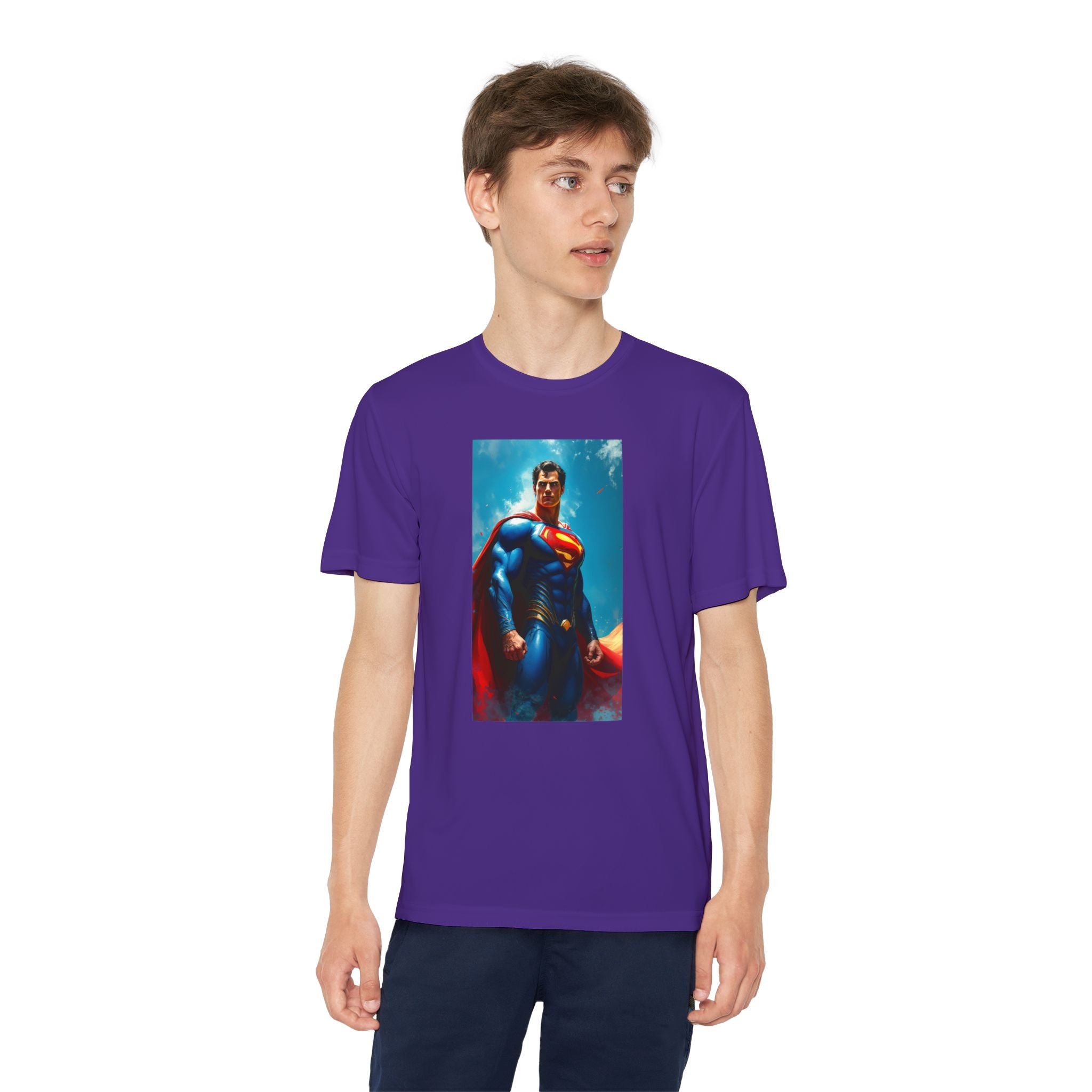Superman Superhero Marvel T-Shirt, Youth Competitor Tee,  Kids Comic Book Hero Top, Children's Graphic Tee, Youth Super Power T-Shirt