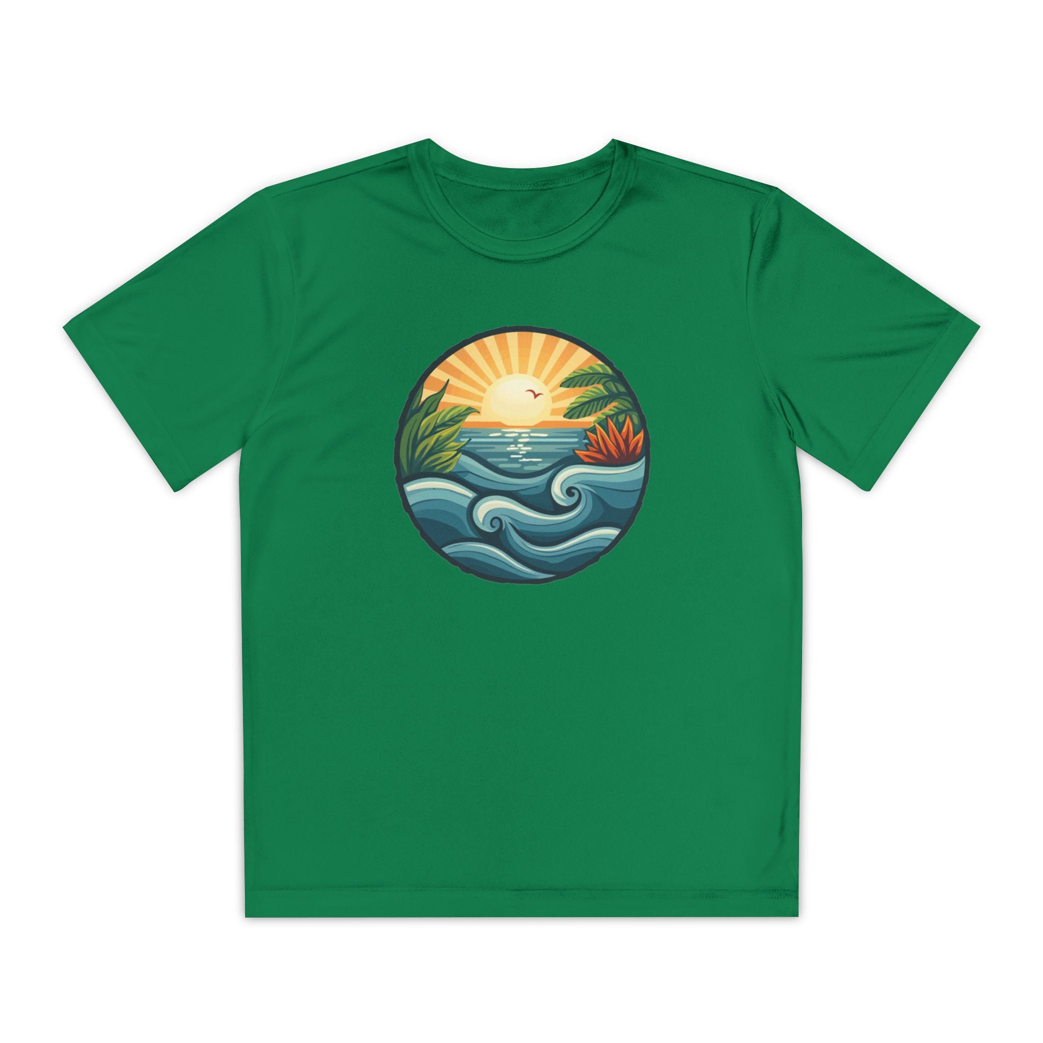 Beach Shirt Youth Competitor Tee, Kids Surf Tee, Summer Vacation Top, Ocean Lover T-Shirt, Coastal Clothing