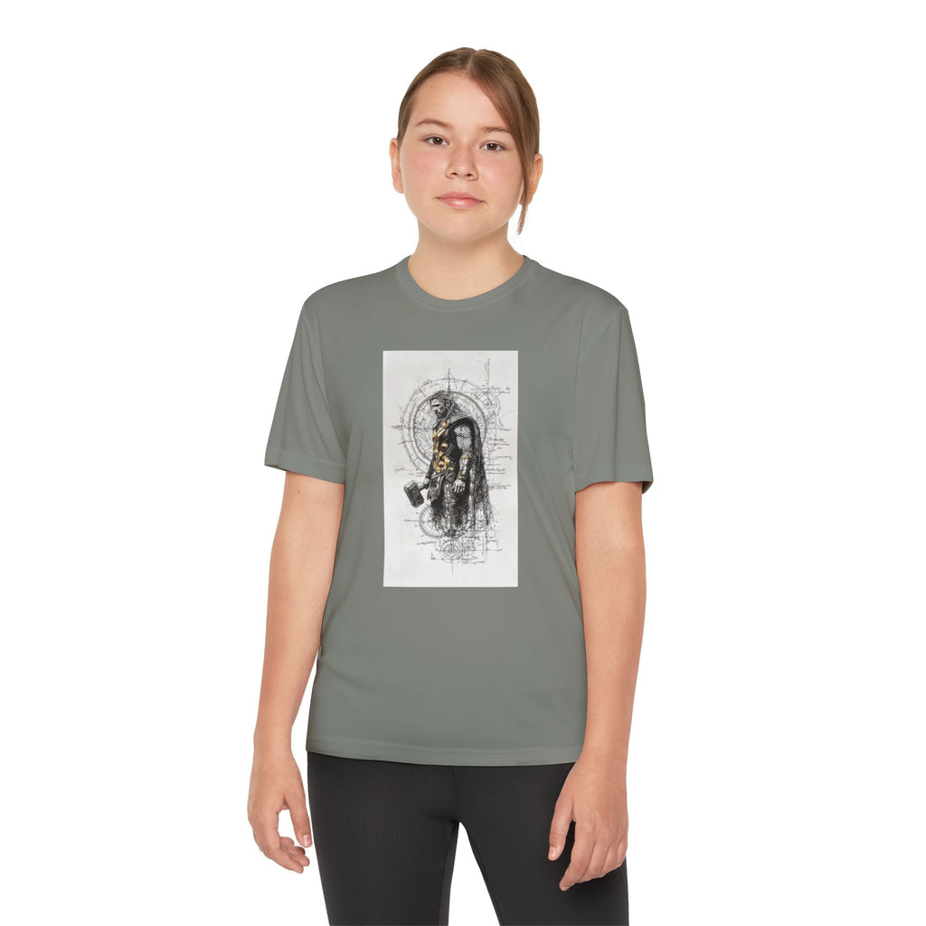 Superhero Youth T-Shirt Sports Graphic Tee, Cool Athletic Shirt for Kids