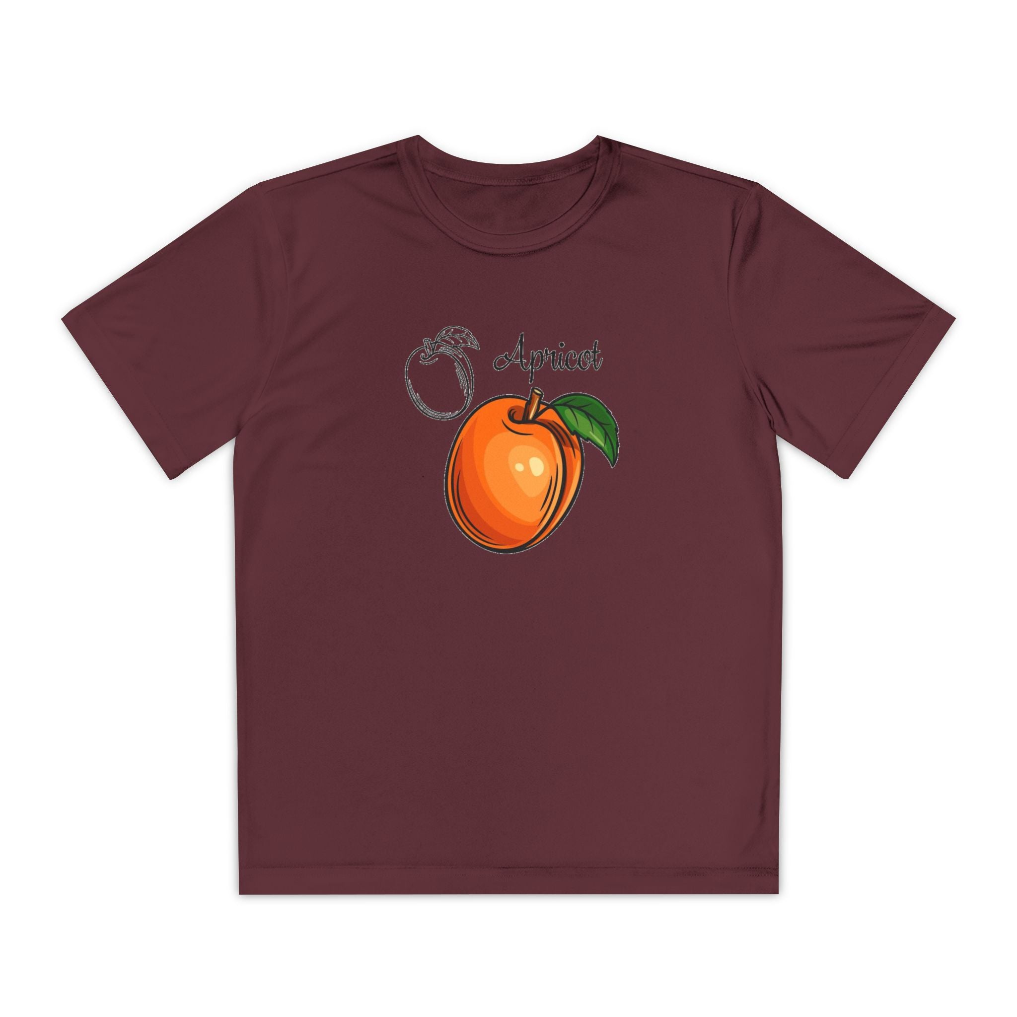 Apricot Youth T-Shirt Sports Graphic Tee, Cool Athletic Shirt for Kids, Perfect for Sports Events, Team Spirit