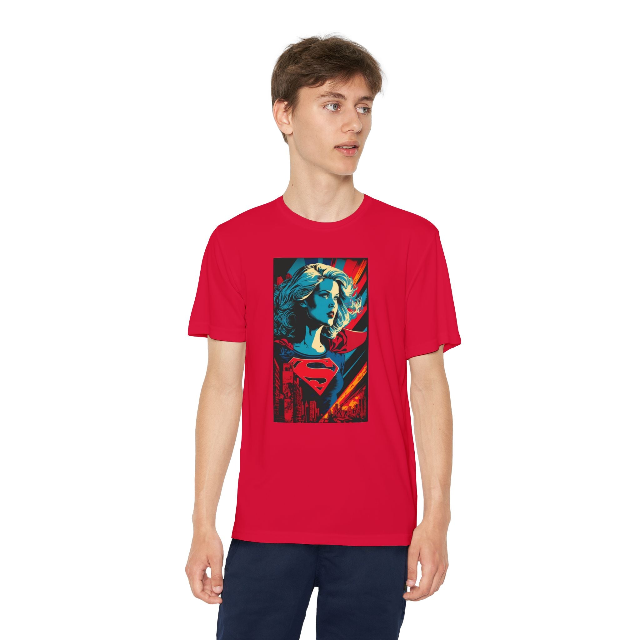 Superhero Youth T-Shirt Sports Graphic Tee, Cool Athletic Shirt for Kids